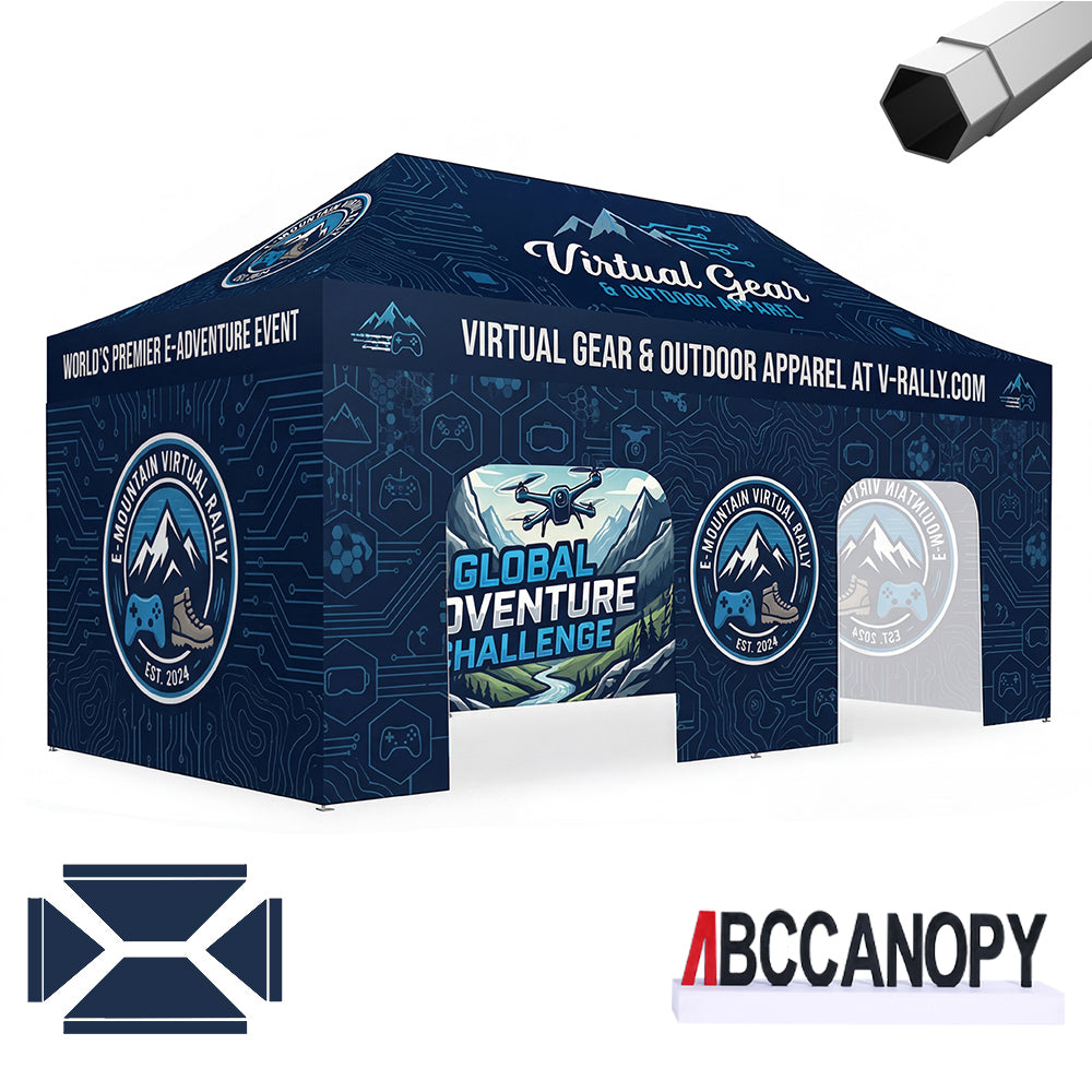 ABCCANOPY Custom Canopy Tent Heavy Duty Pop Up Shelter (S1 Nova Base™-Frame) - 8x8, 10x10, 10x15, 10x20