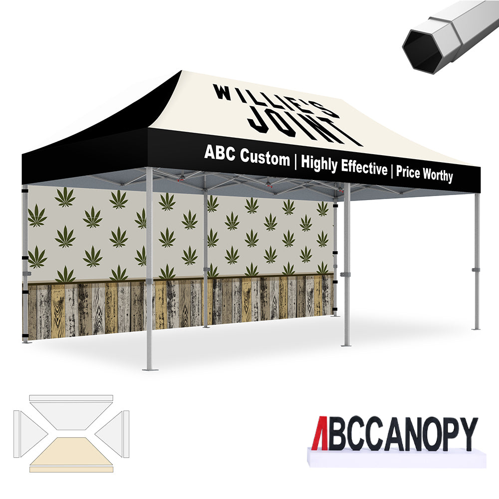 ABCCANOPY Custom Canopy Tent Heavy Duty Pop Up Shelter (S1 Nova Base™-Frame) - 8x8, 10x10, 10x15, 10x20