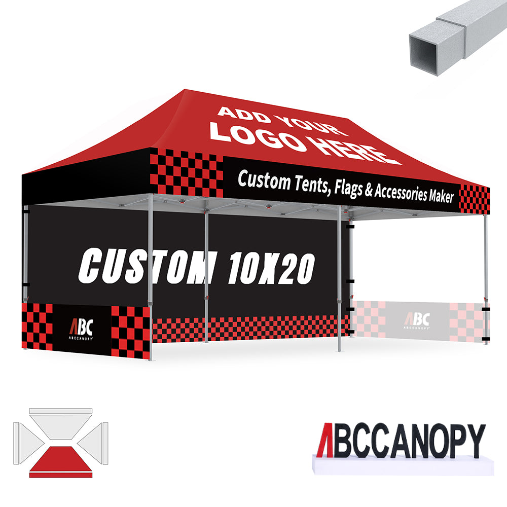 S2 Crux Start™-Core Custom Canopy Tent Square Tube 10x10, 10x15, 10x20