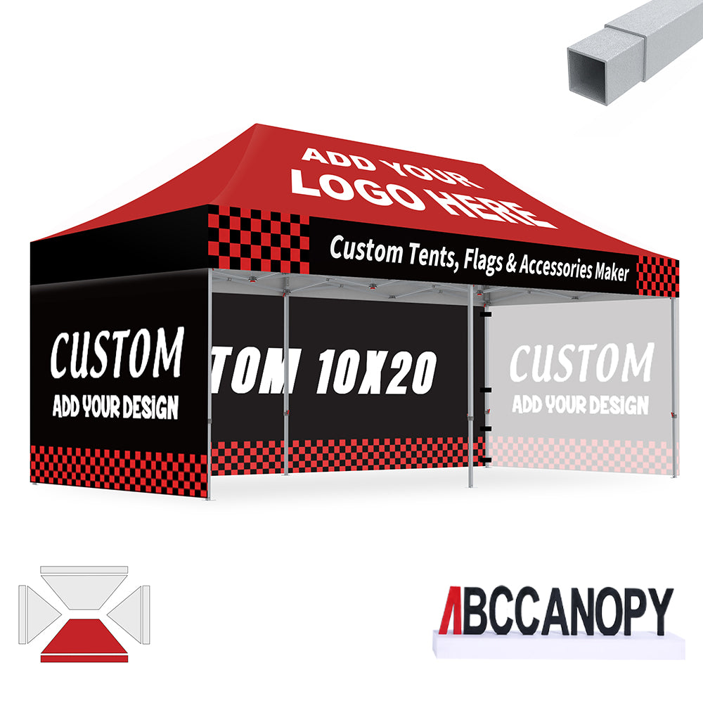 S2 Crux Start™-Core Custom Canopy Tent Square Tube 10x10, 10x15, 10x20