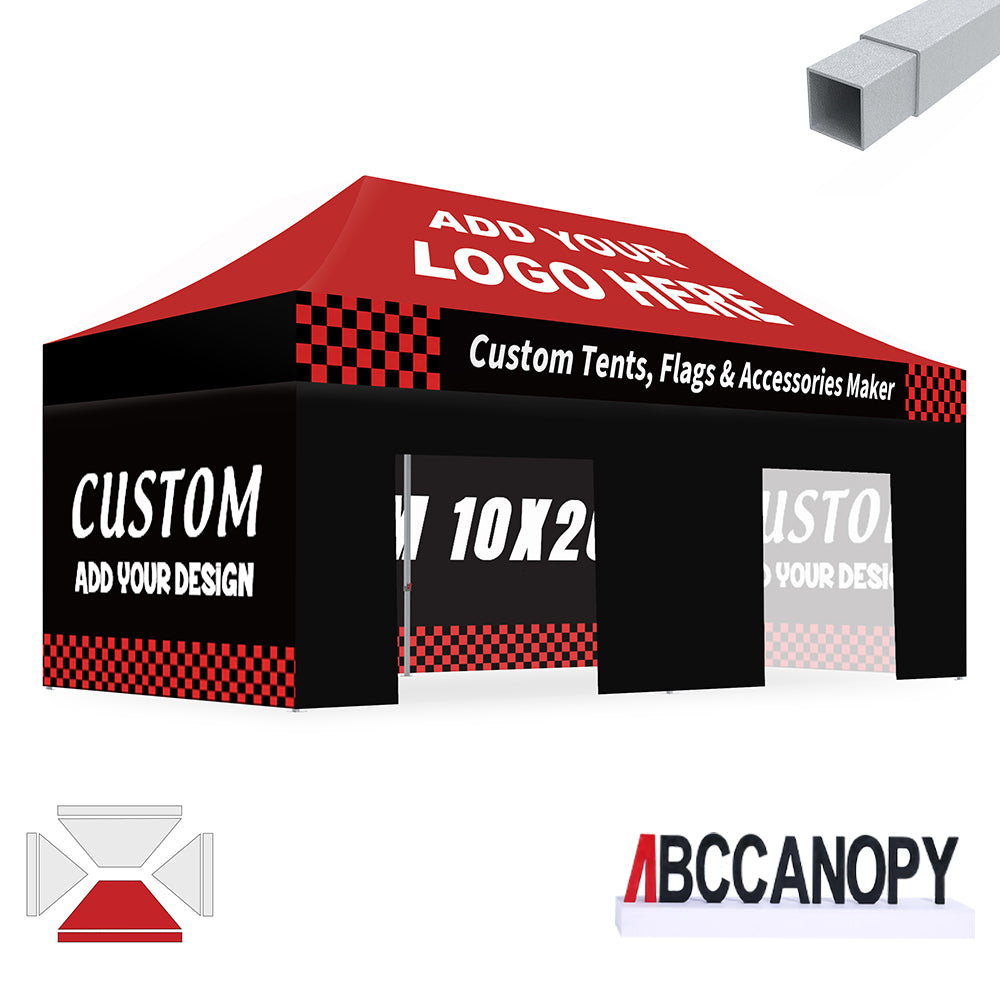 S2 Crux Start™-Core Custom Canopy Tent Square Tube 10x10, 10x15, 10x20