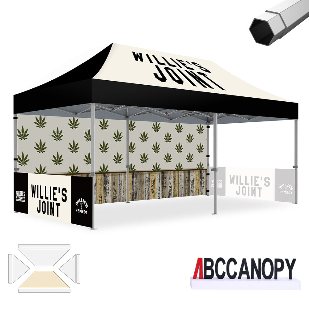 ABCCANOPY Custom Canopy Tent Heavy Duty Pop Up Shelter (S1 Nova Base™-Frame) - 8x8, 10x10, 10x15, 10x20