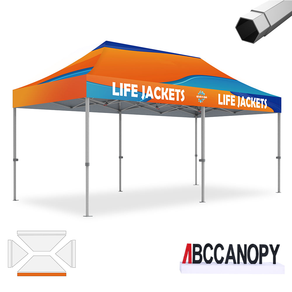 ABCCANOPY Custom Canopy Tent Heavy Duty Pop Up Shelter (S1 Nova Base™-Frame) - 8x8, 10x10, 10x15, 10x20