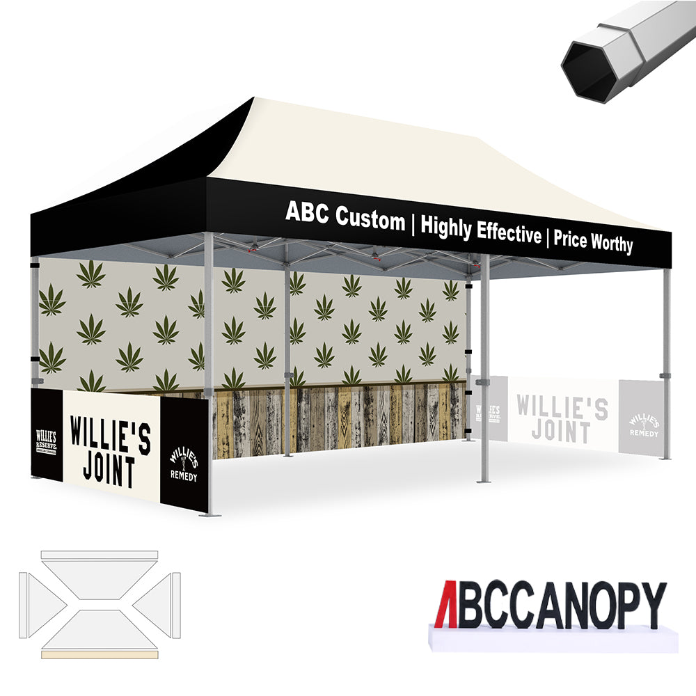 ABCCANOPY Custom Canopy Tent Heavy Duty Pop Up Shelter (S1 Nova Base™-Frame) - 8x8, 10x10, 10x15, 10x20