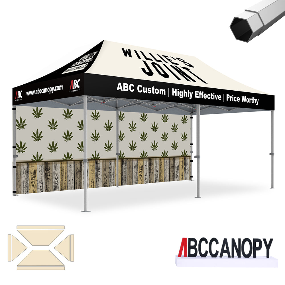 ABCCANOPY Custom Canopy Tent Heavy Duty Pop Up Shelter (S1 Nova Base™-Frame) - 8x8, 10x10, 10x15, 10x20