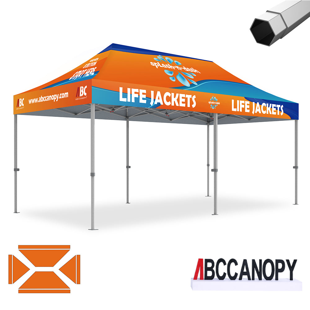 ABCCANOPY Custom Canopy Tent Heavy Duty Pop Up Shelter (S1 Nova Base™-Frame) - 8x8, 10x10, 10x15, 10x20