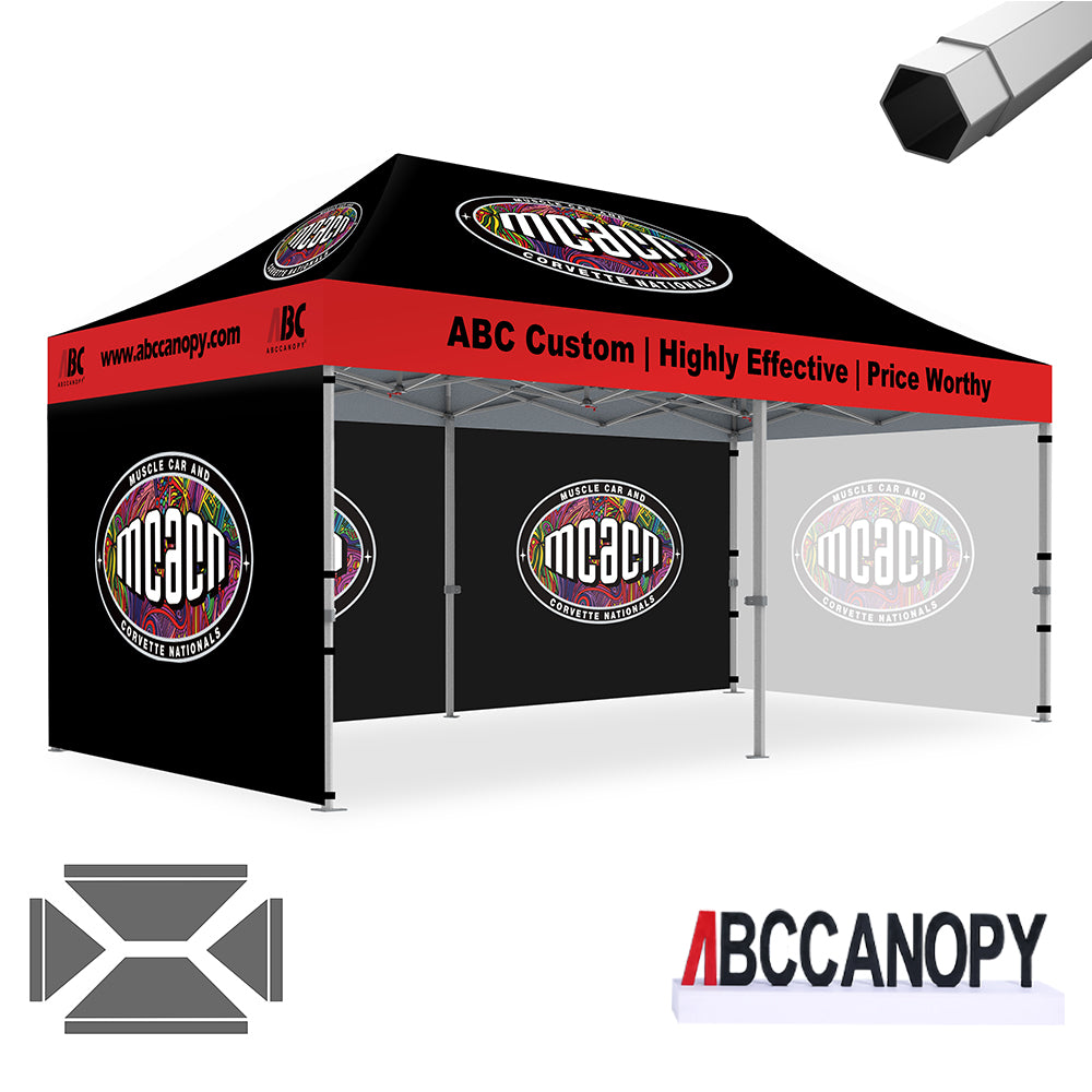 ABCCANOPY Custom Canopy Tent Heavy Duty Pop Up Shelter (S1 Nova Base™-Frame) - 8x8, 10x10, 10x15, 10x20