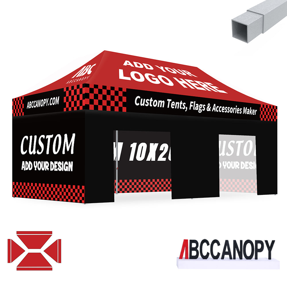 S2 Crux Start™-Core Custom Canopy Tent Square Tube 10x10, 10x15, 10x20