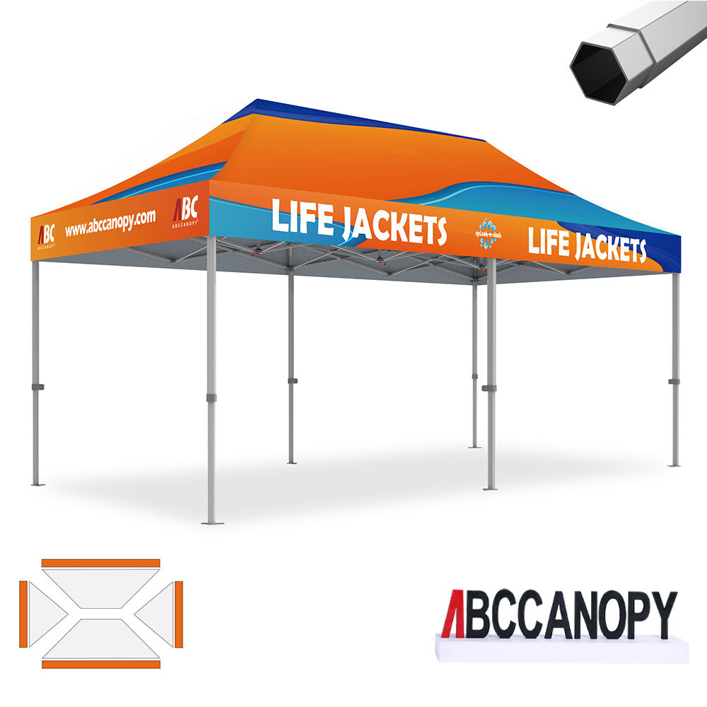 ABCCANOPY Custom Canopy Tent Heavy Duty Pop Up Shelter (S1 Nova Base™-Frame) - 8x8, 10x10, 10x15, 10x20