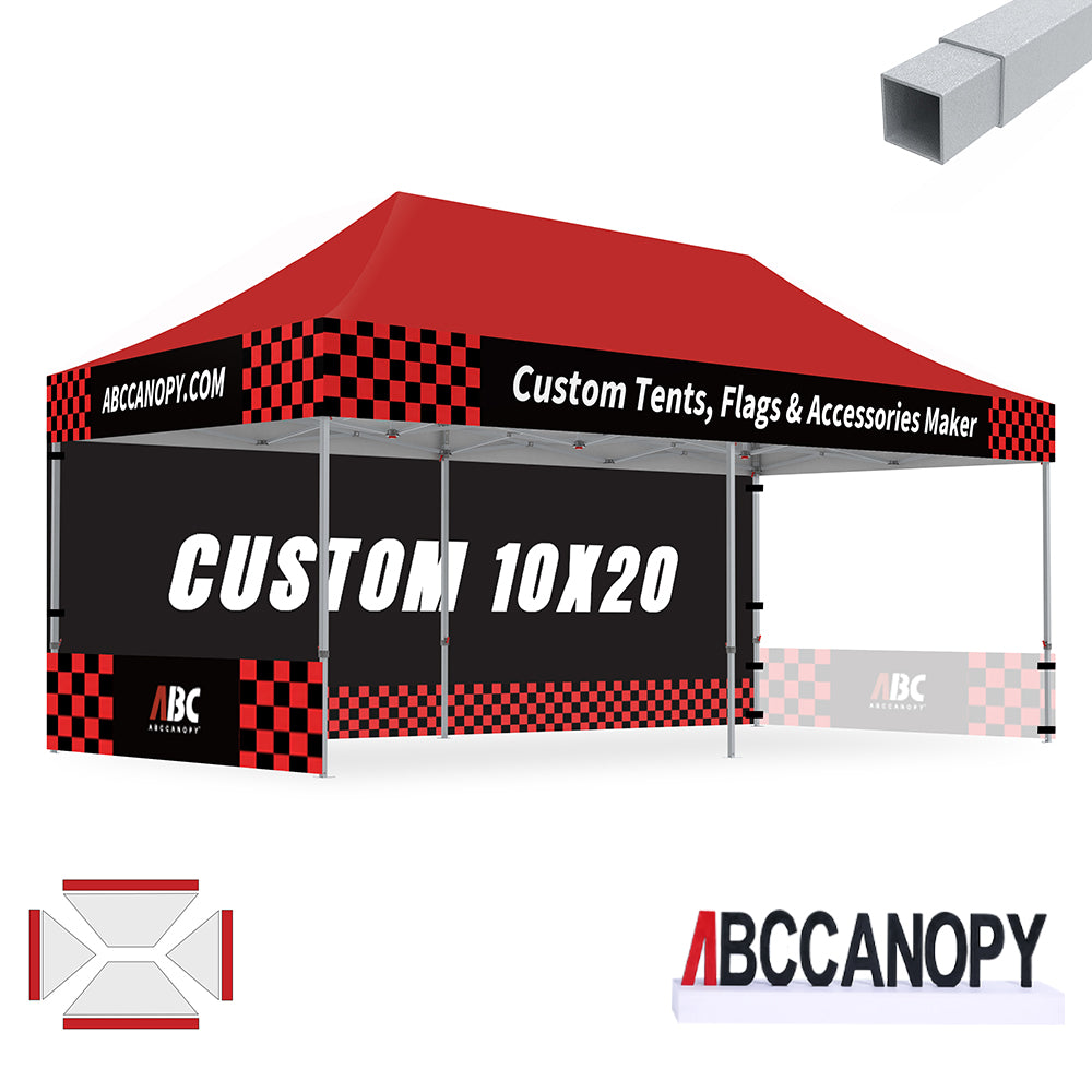 S2 Crux Start™-Core Custom Canopy Tent Square Tube 10x10, 10x15, 10x20