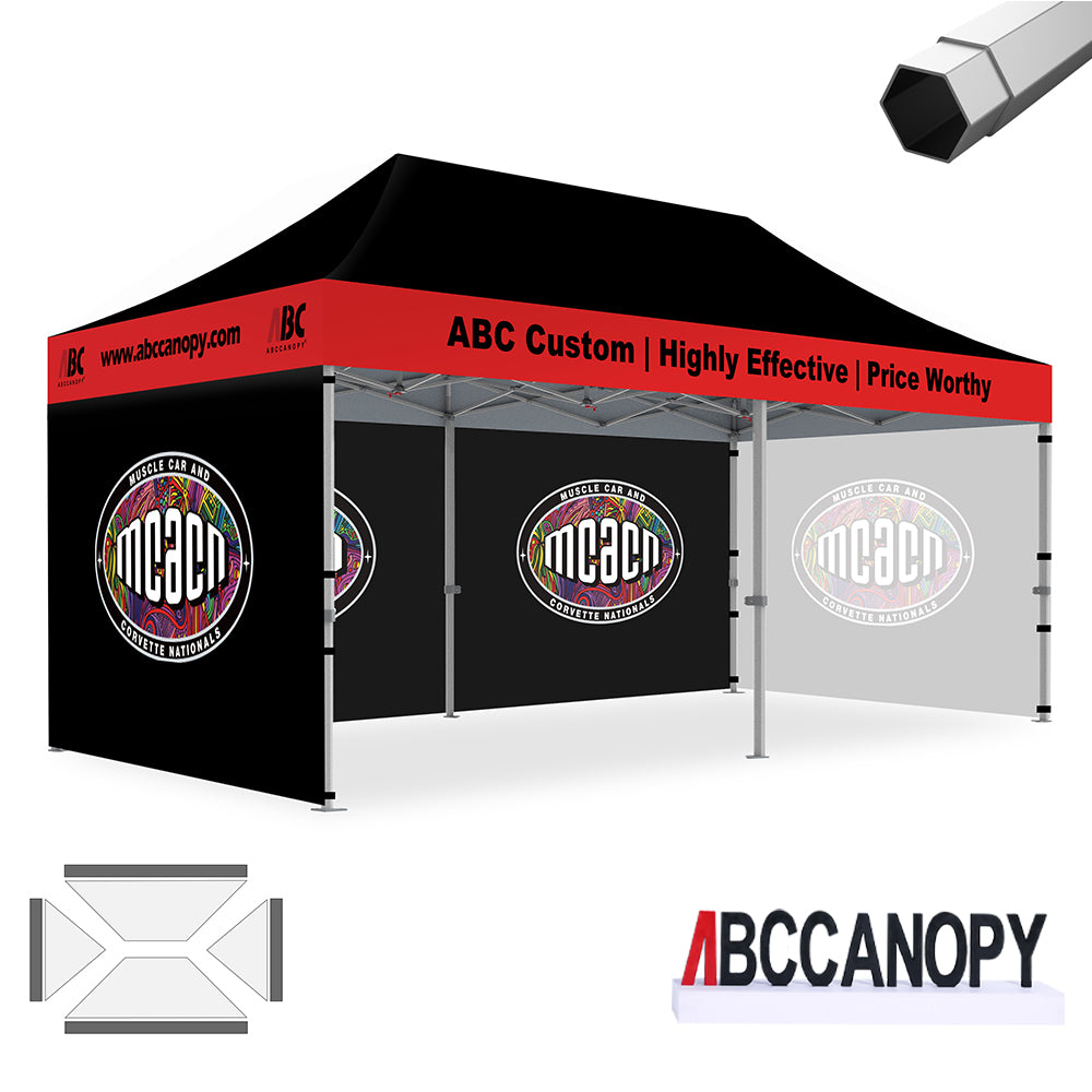 ABCCANOPY Custom Canopy Tent Heavy Duty Pop Up Shelter (S1 Nova Base™-Frame) - 8x8, 10x10, 10x15, 10x20