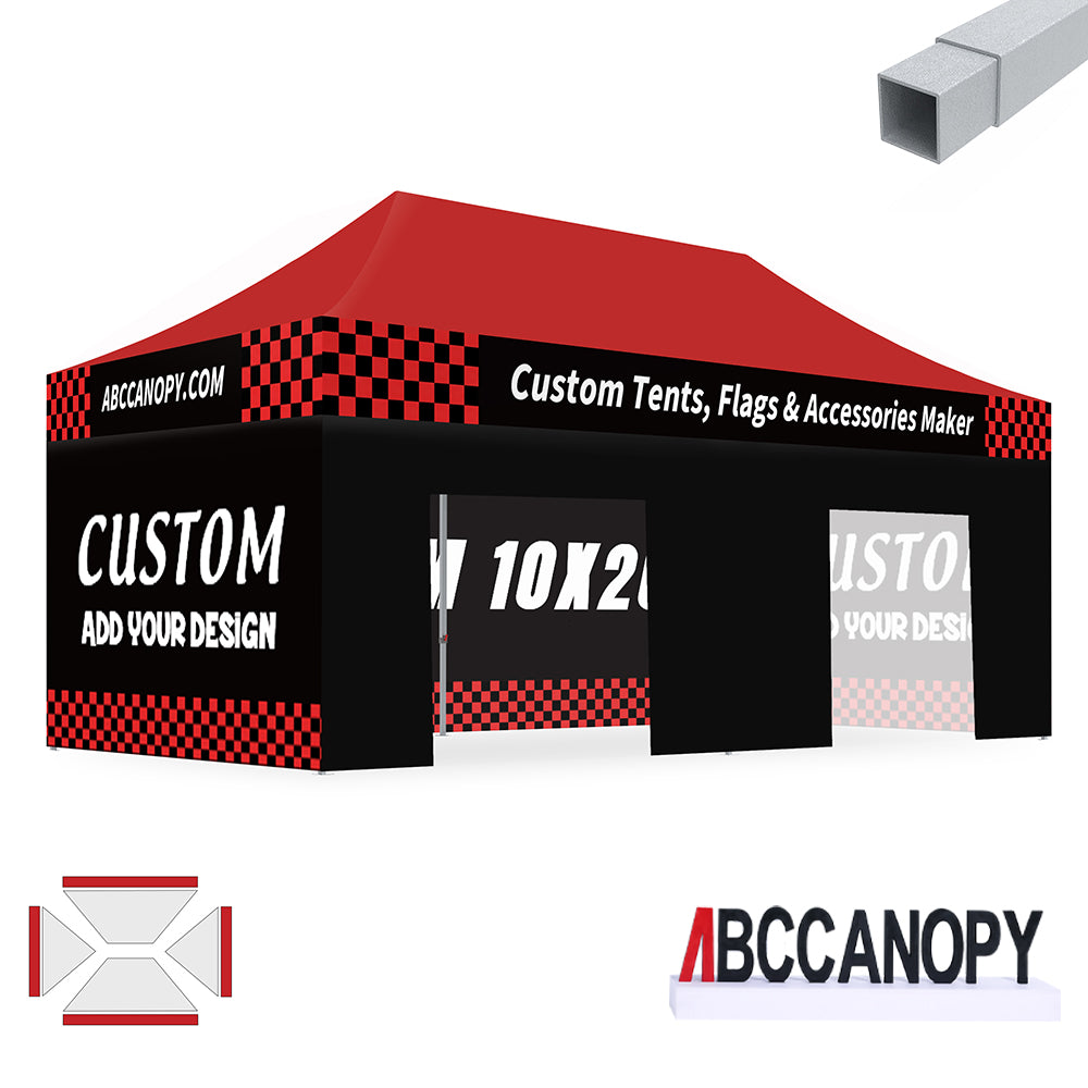 S2 Crux Start™-Core Custom Canopy Tent Square Tube 10x10, 10x15, 10x20