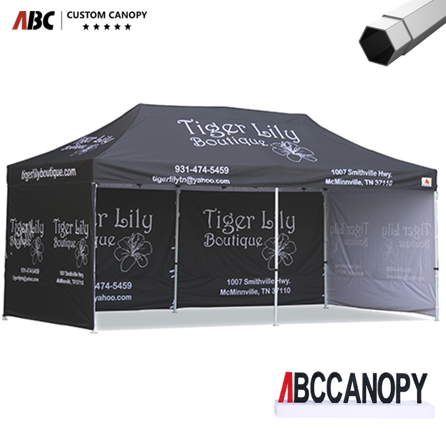 S2 Premium Heavy Duty Easy Pop Up 10x20 Custom Logo Canopy Tent