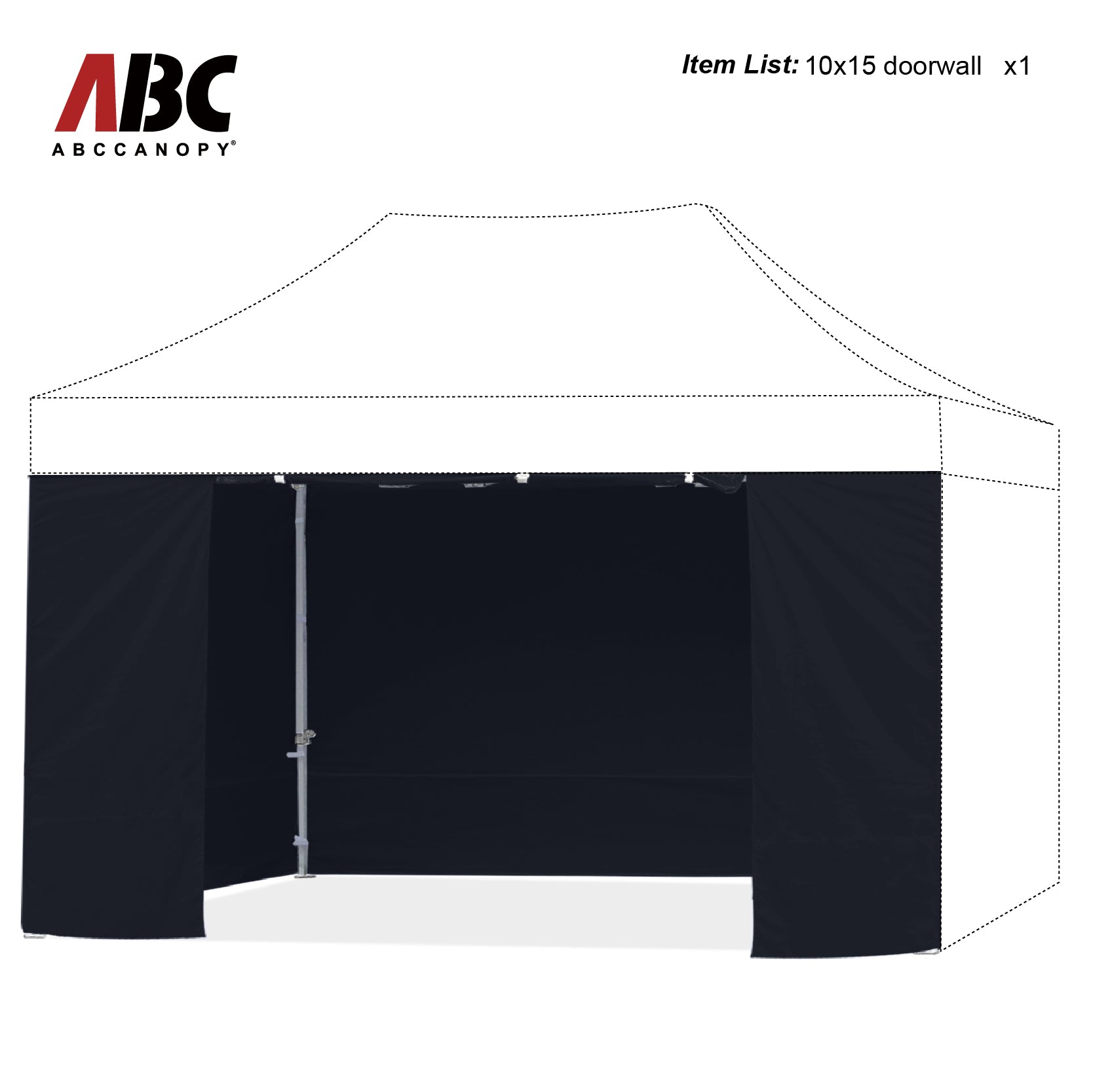 ABCCANOPY Canopy Accessories Door Wall for 8x8, 10x10, 10x15, 10x20  (Overseas)