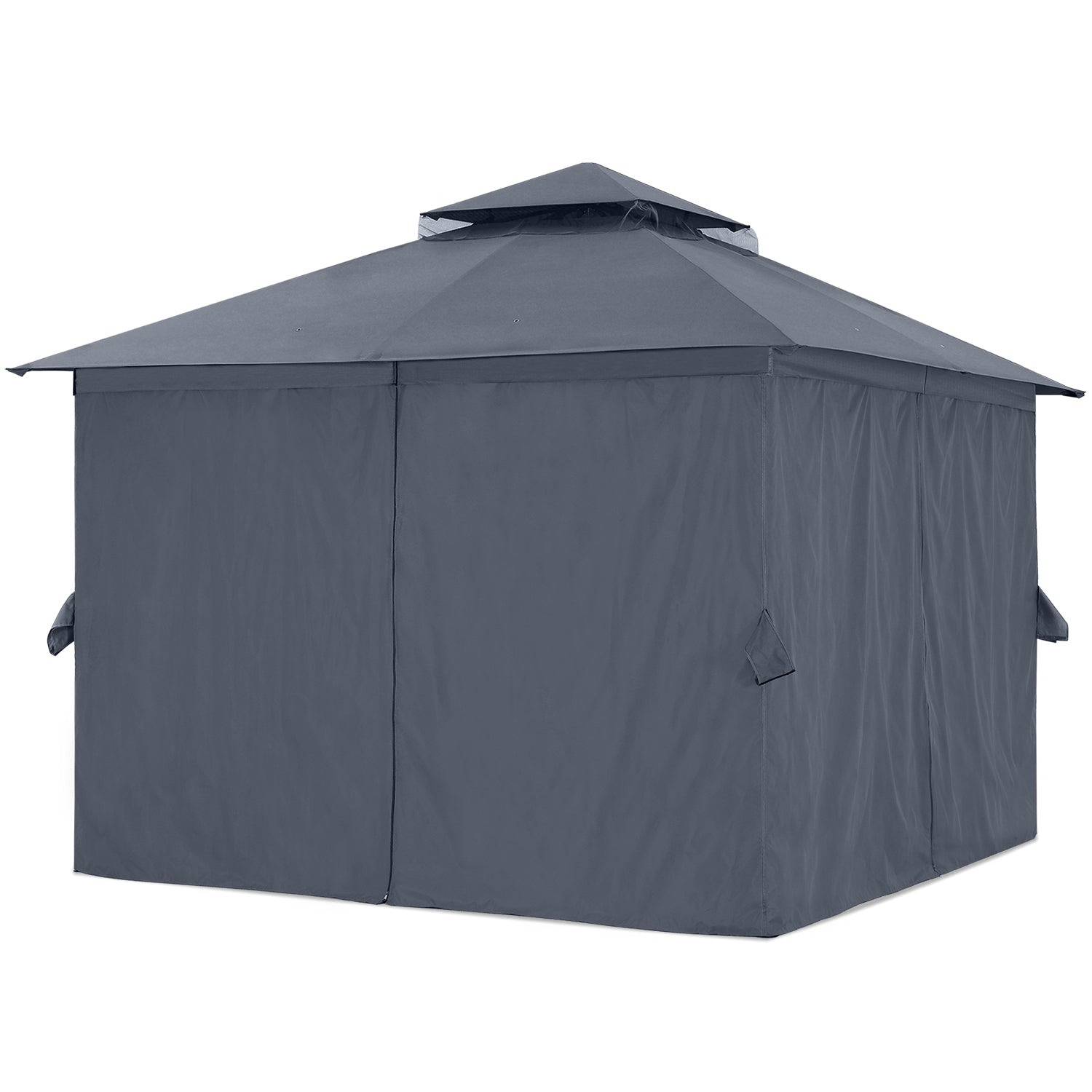 ABCCANOPY Outdoor Patio Gazebo with Mosquito Netting & Curtain 9x9, 11x11