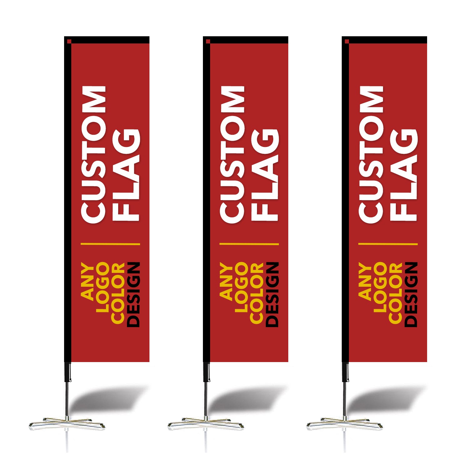 ABCCANOPY Custom Double Sided Teardrop Feather Flag Advertising 8FT/10FT/12FT (1 Flag)