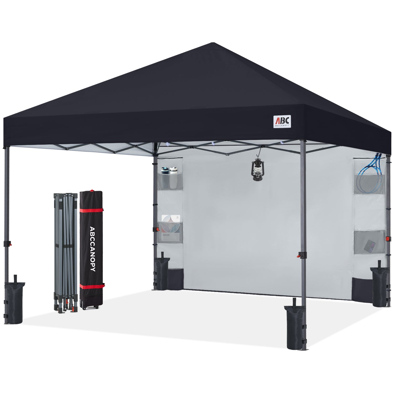 ABCCANOPY 10x10 Pop Up Canopy Tent with Storage Sidewall (Low Crest™)
