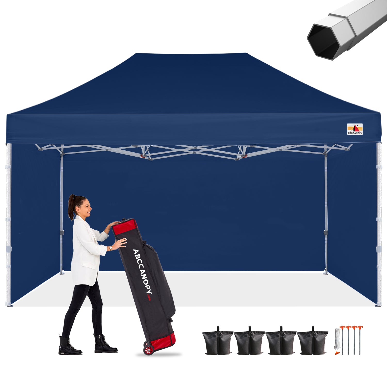 heavy duty canopy tent ABCCANOPY S1 Nova Base™-Frame Heavy Duty Pop Up Canopy Tent with Sidew