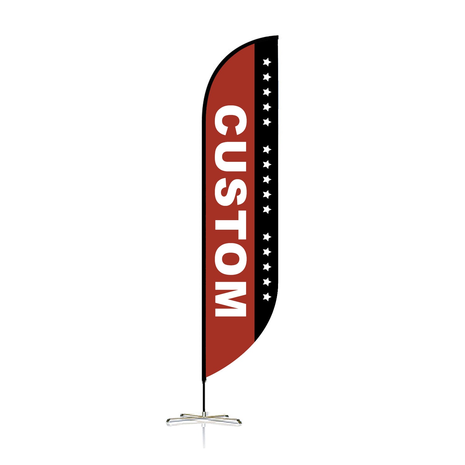 ABCCANOPY Custom Double Sided Teardrop Feather Flag Advertising 8FT/10FT/12FT (1 Flag)