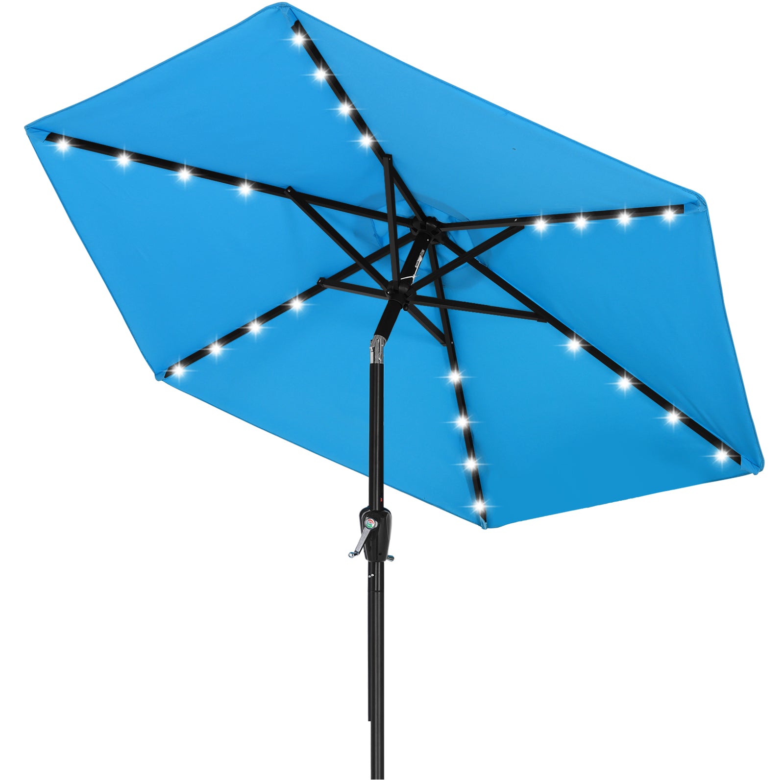 ABCCANOPY Durable Solar Led Patio Umbrellas with 32LED Lights 75FT (Turquoise)