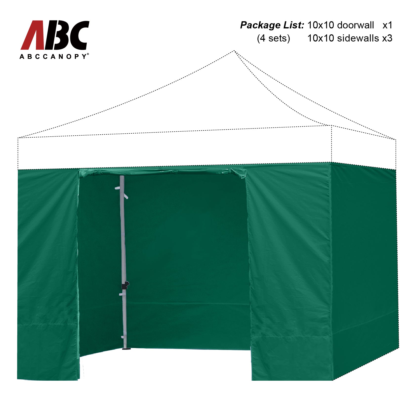 ABCCANOPY Horizontal Velcro Sidewall for 10x10/10x15/10x20 Canopy (Overseas)