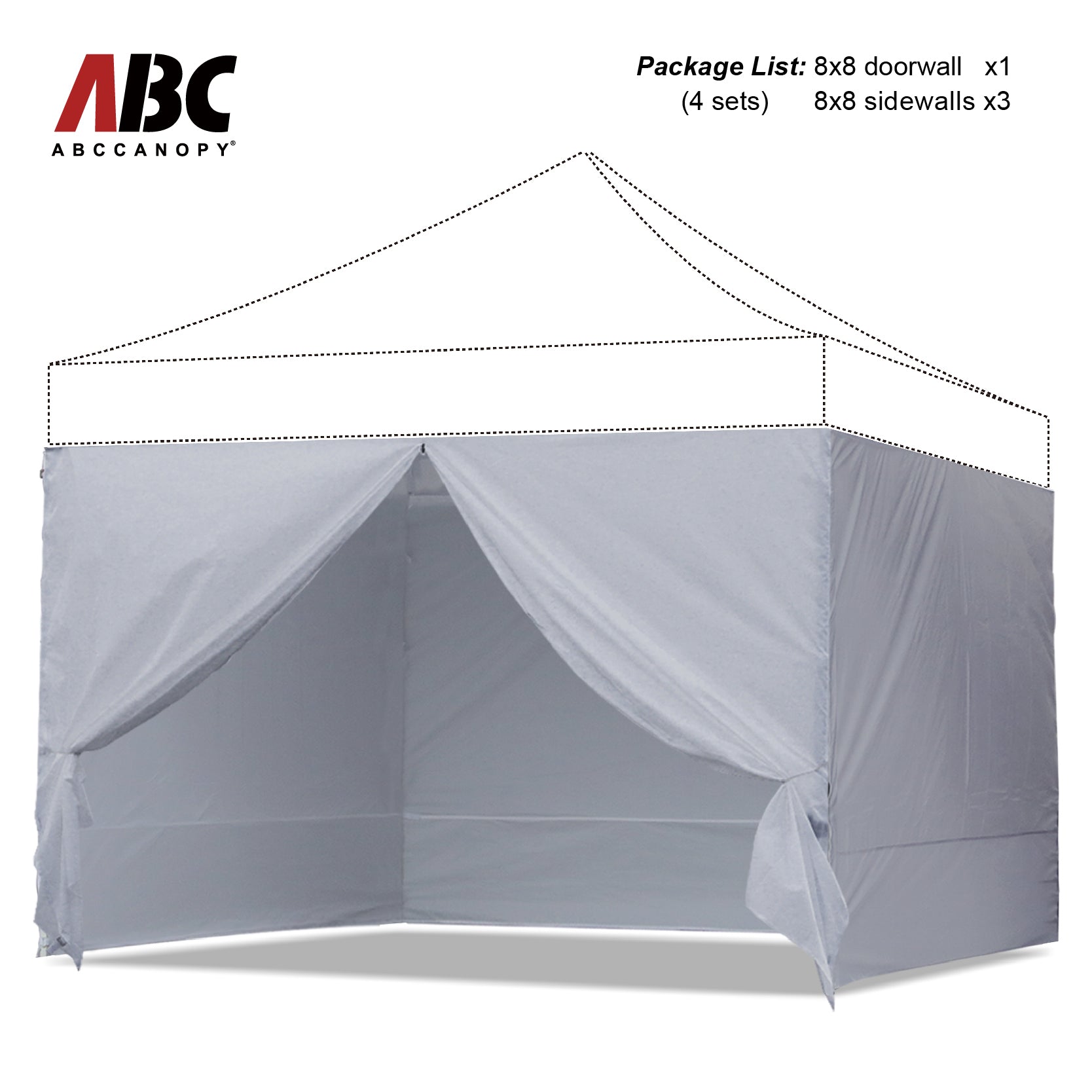 ABCCANOPY Canopy Sidewall Walls (4 Walls Only) - 10x10, 10x20