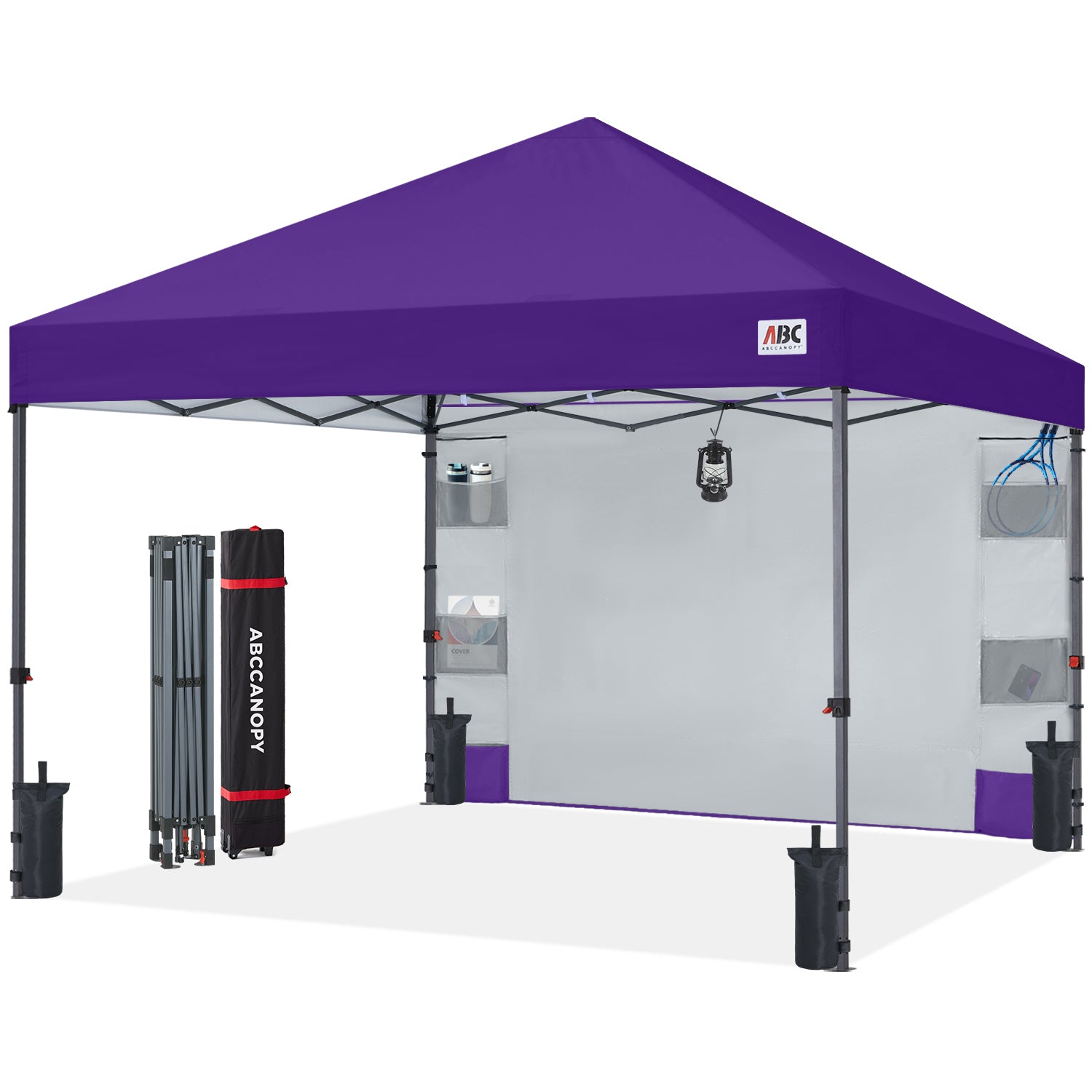 ABCCANOPY 10x10 Pop Up Canopy Tent with Storage Sidewall (Low Crest™)