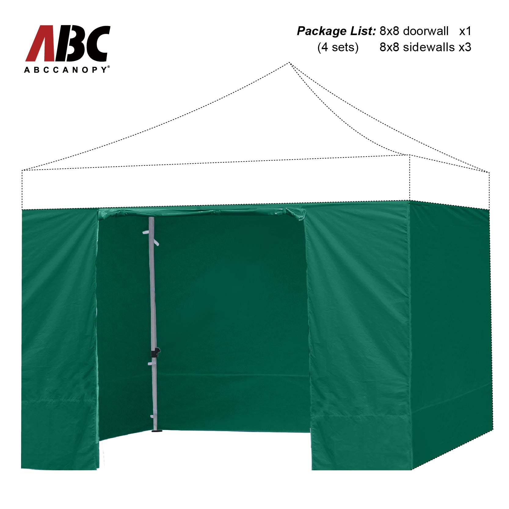 ABCCANOPY Canopy Accessories Door Wall for 8x8, 10x10, 10x15, 10x20  (Overseas)