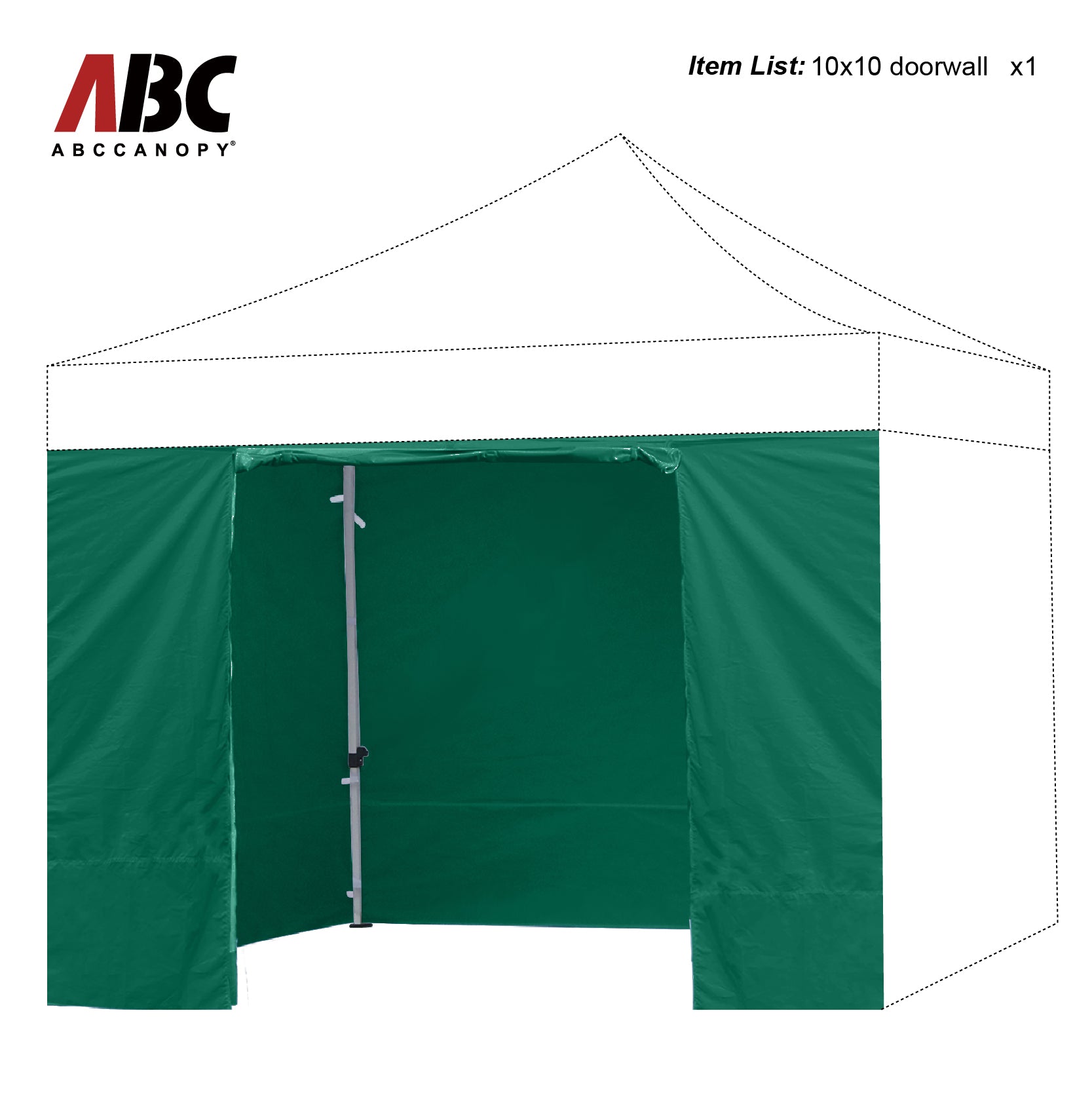 ABCCANOPY Canopy Accessories Door Wall for 8x8, 10x10, 10x15, 10x20  (Overseas)