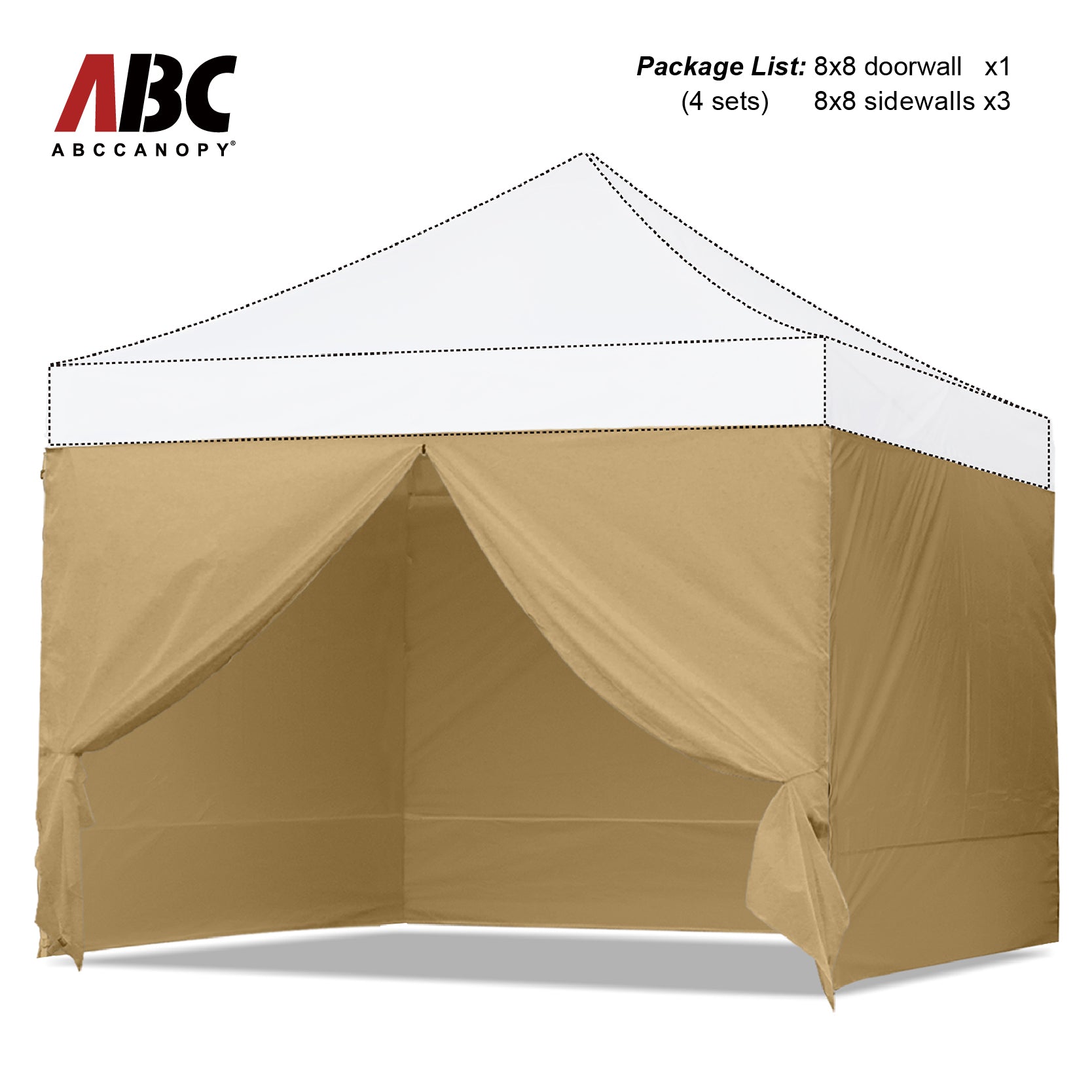 ABCCANOPY Canopy Sidewall Walls (4 Walls Only) - 10x10, 10x20