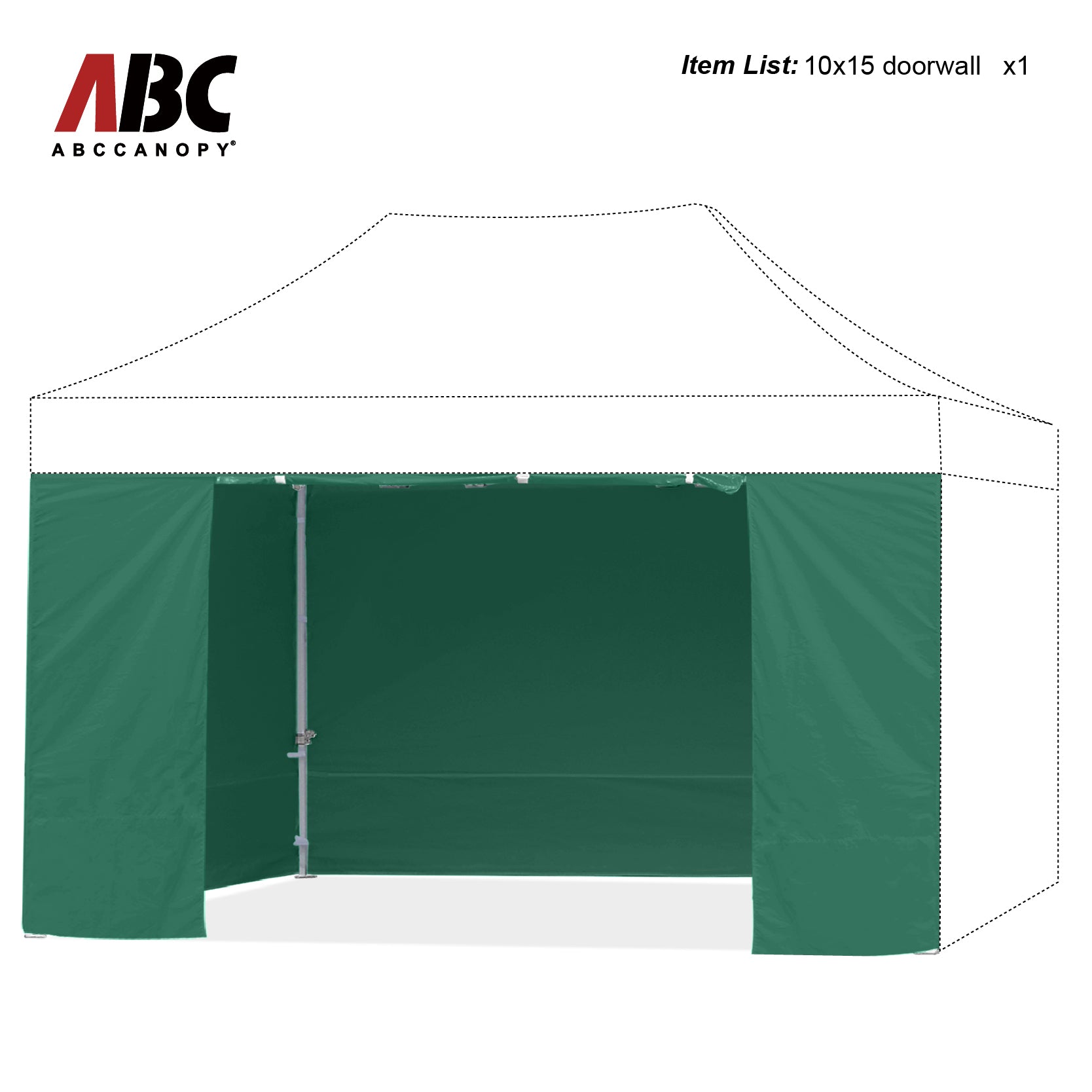 ABCCANOPY Canopy Accessories Door Wall for 8x8, 10x10, 10x15, 10x20  (Overseas)