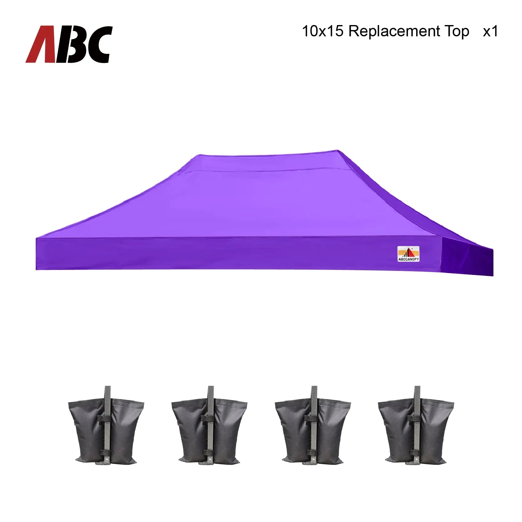ABCCANOPY Top Cover for 10x15 Pop-up Canopy Black