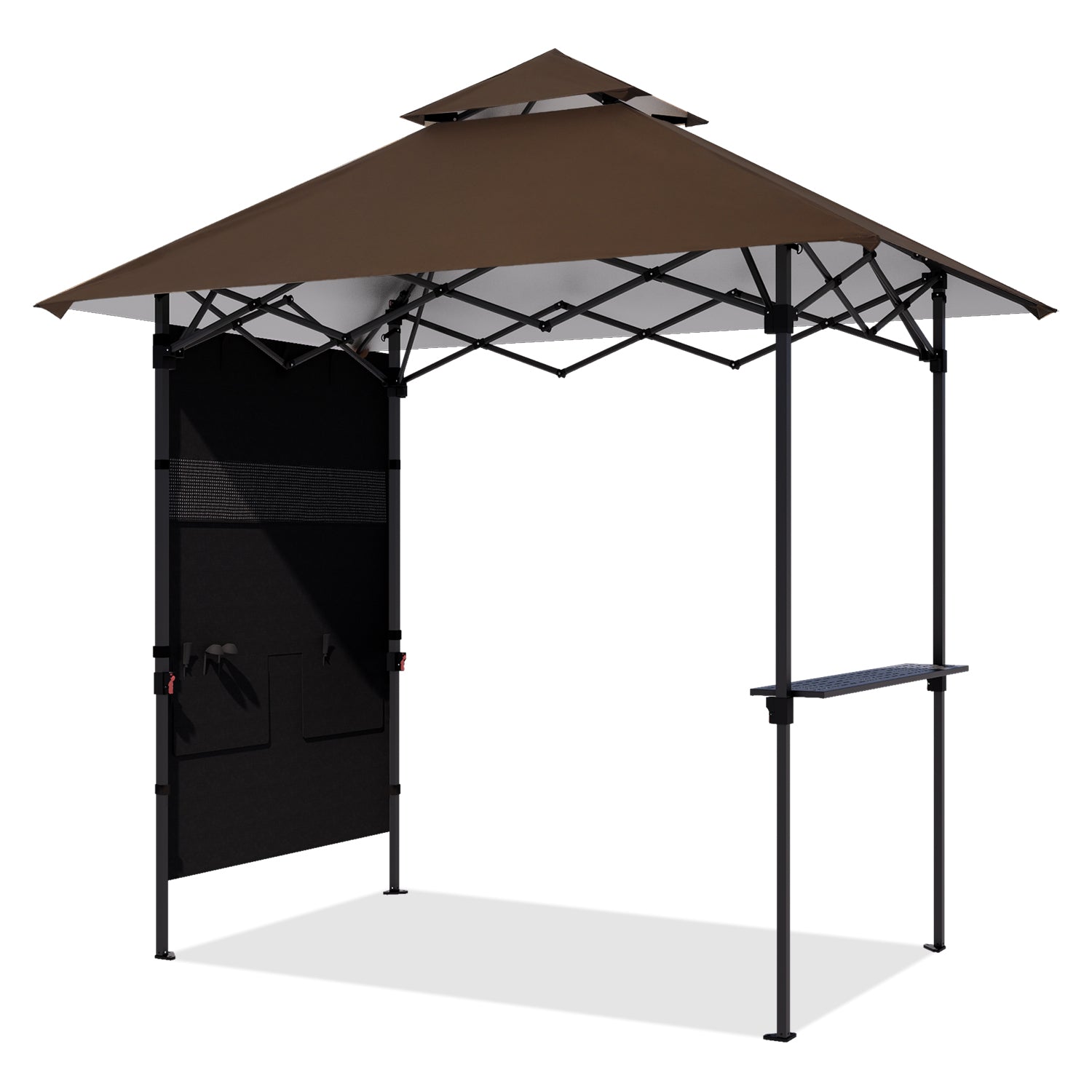 tent for grill ABCCANOPY Outdoor 8x5 Grill Gazebo Shelter for BBQ with LED Light Brown