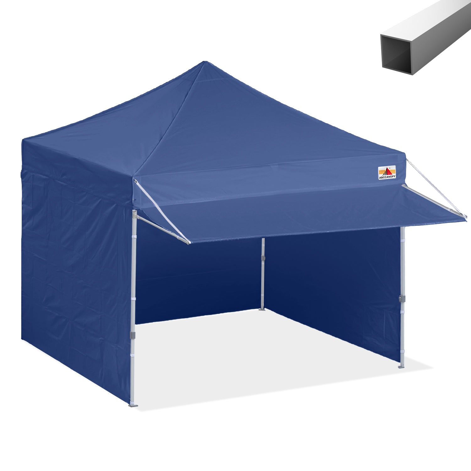 pop up awning tent ABCCANOPY S1 Commercial Pop Up 10x10/10x20 Canopy Tent with Awning and Sidewalls Black / 10x10