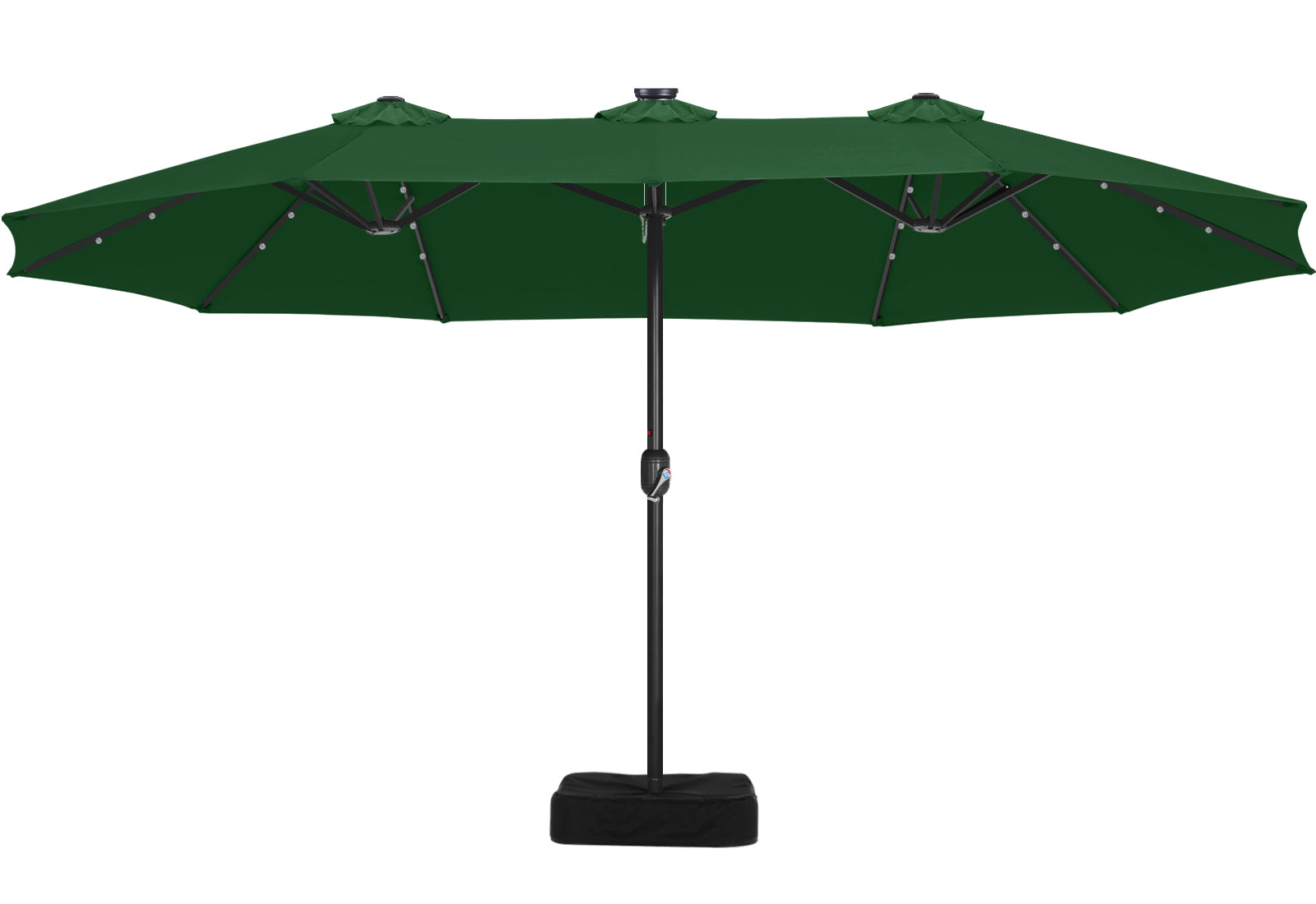 acktard patio umbrella ABCCANOPY 15FT Double Sided Pool Umbrella with Base, Outdoor Porch Umbrella for Poolside, Lawn, Backyard (Green)