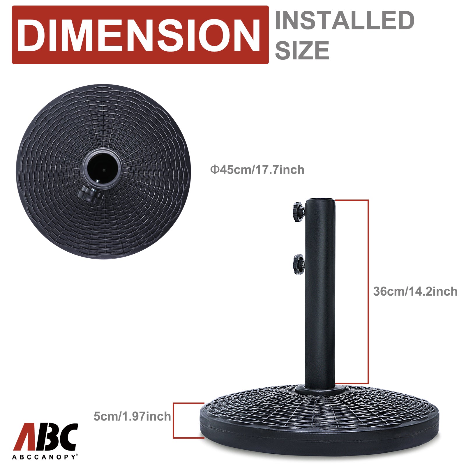 heavy duty patio umbrella stands ABCCANOPY Heavy Duty Patio Umbrellas Base
