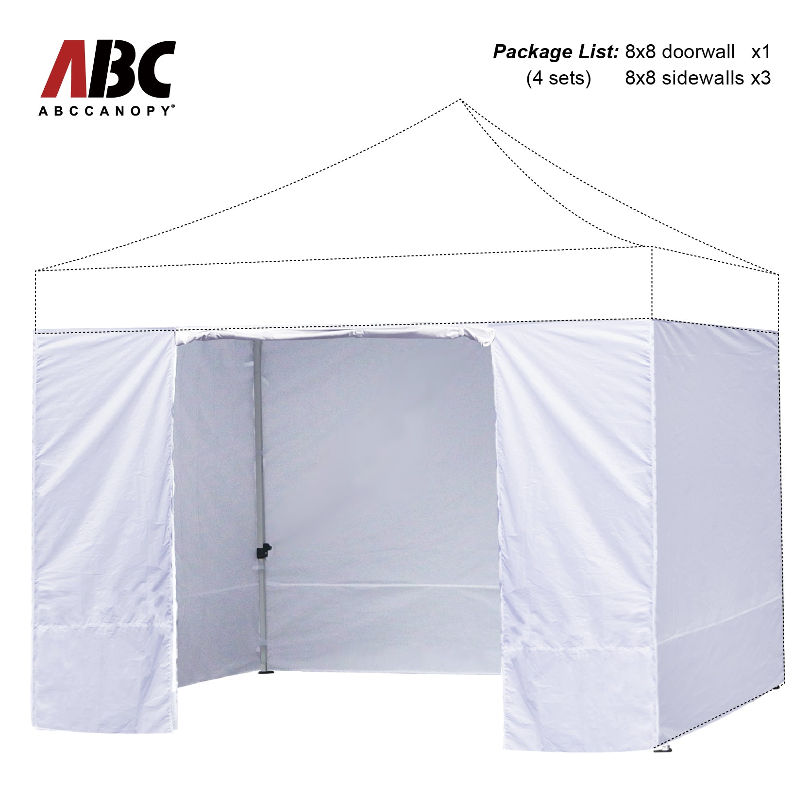 ABCCANOPY Canopy Accessories Door Wall for 8x8, 10x10, 10x15, 10x20  (Overseas)