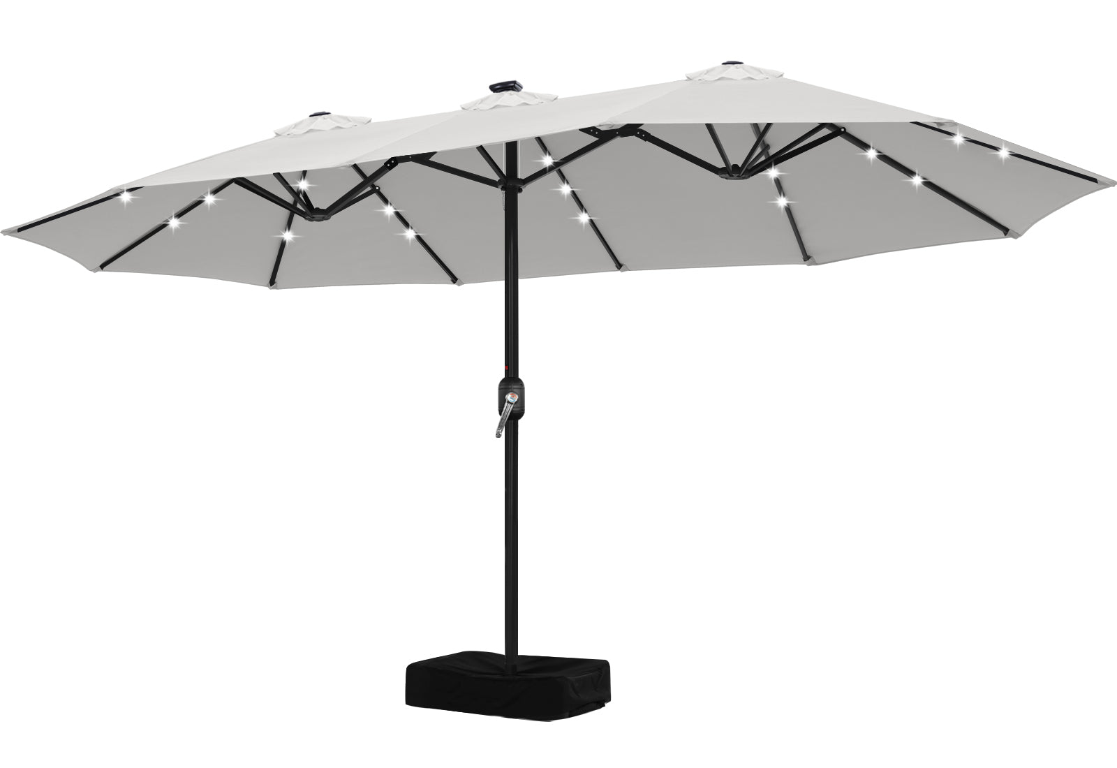 iwicker 15 ft double-sided patio umbrella Tangkula 11 Pieces Dining Set with 15ft LED Patio U tangkula Suitable for Various Spaces 10Pcs Patio Wicker Dining Set