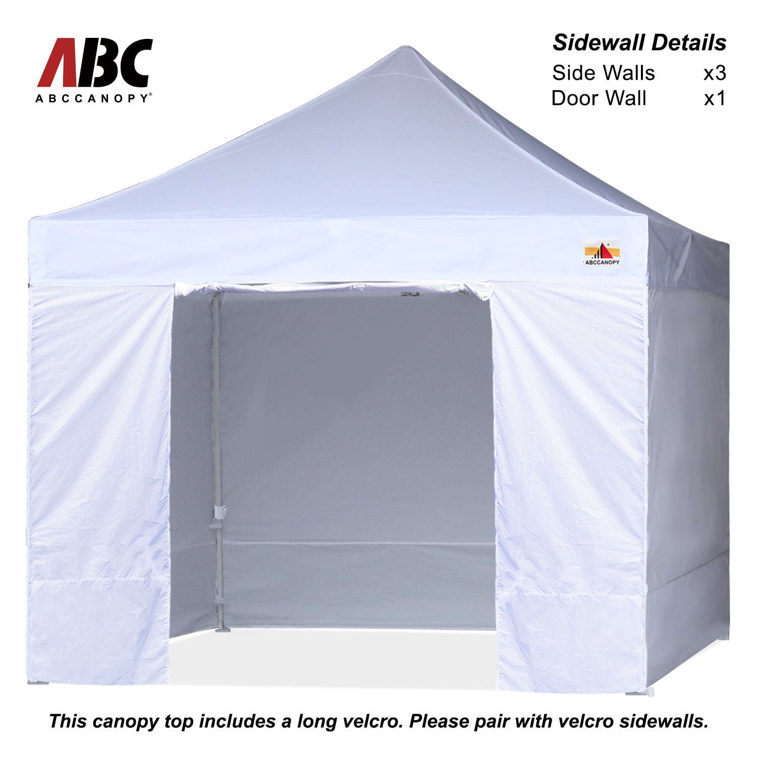 ABCCANOPY S1 Nova Base™-Frame Heavy Duty Pop Up Canopy Tent with Sidewalls 4-Pack