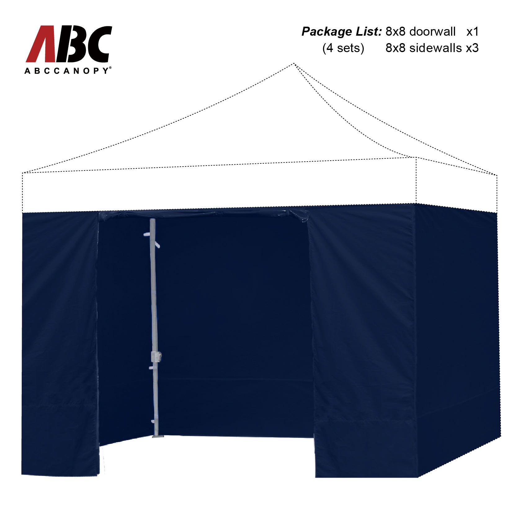 ABCCANOPY Canopy Accessories Door Wall for 8x8, 10x10, 10x15, 10x20  (Overseas)