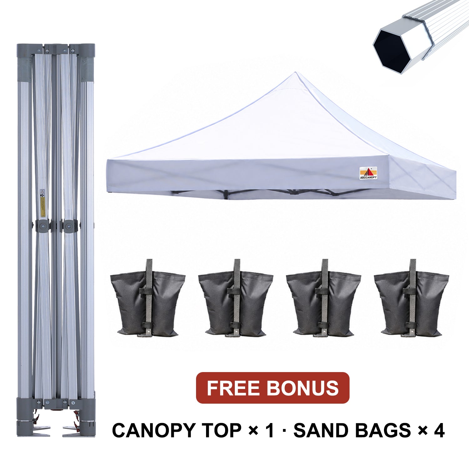ABCCANOPY Aluminum Steel Replacement Canopy Frame Only (S2, S3, S4)- 10x10, 10x15, 10x20