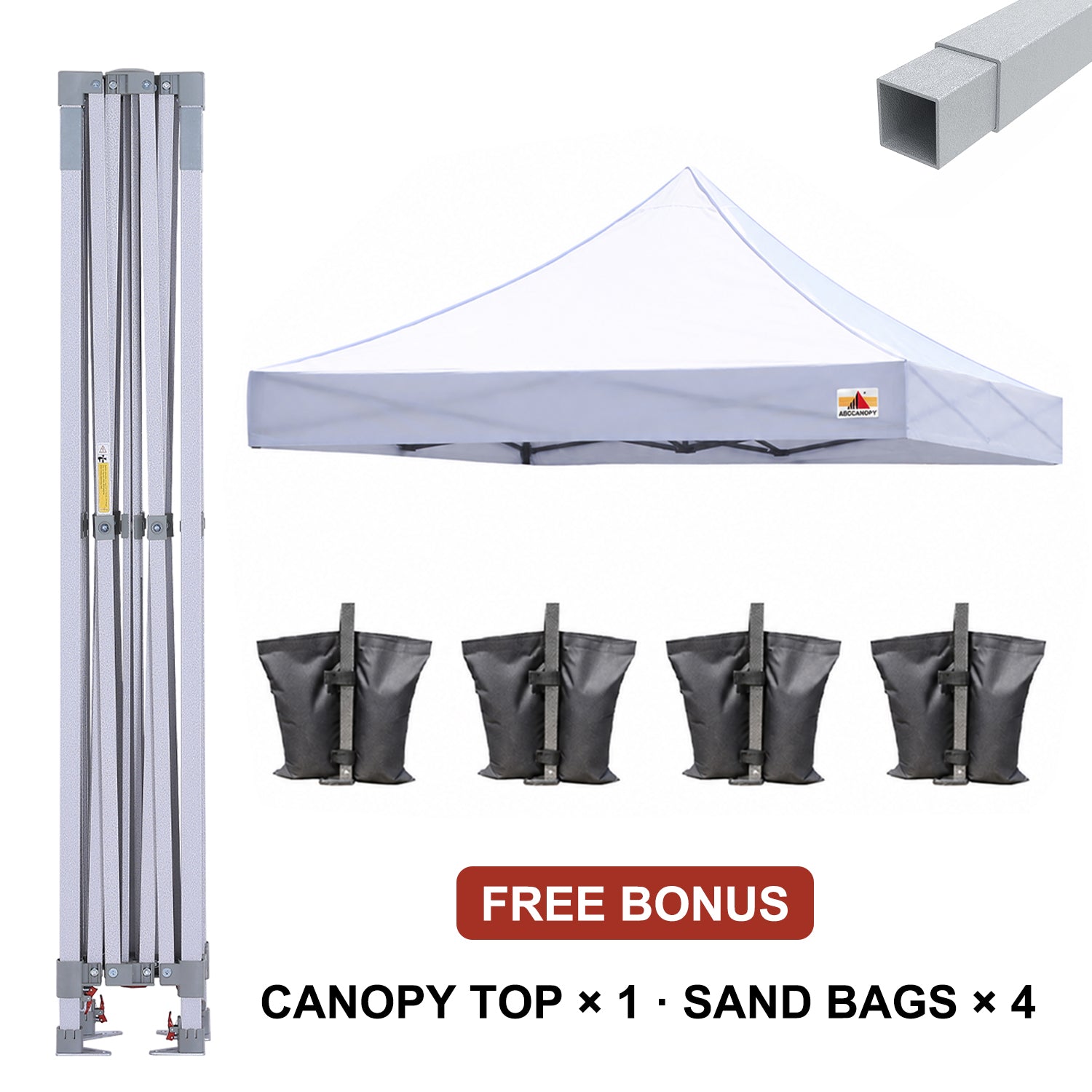 ABCCANOPY Aluminum Steel Replacement Canopy Frame Only (S2, S3, S4)- 10x10, 10x15, 10x20