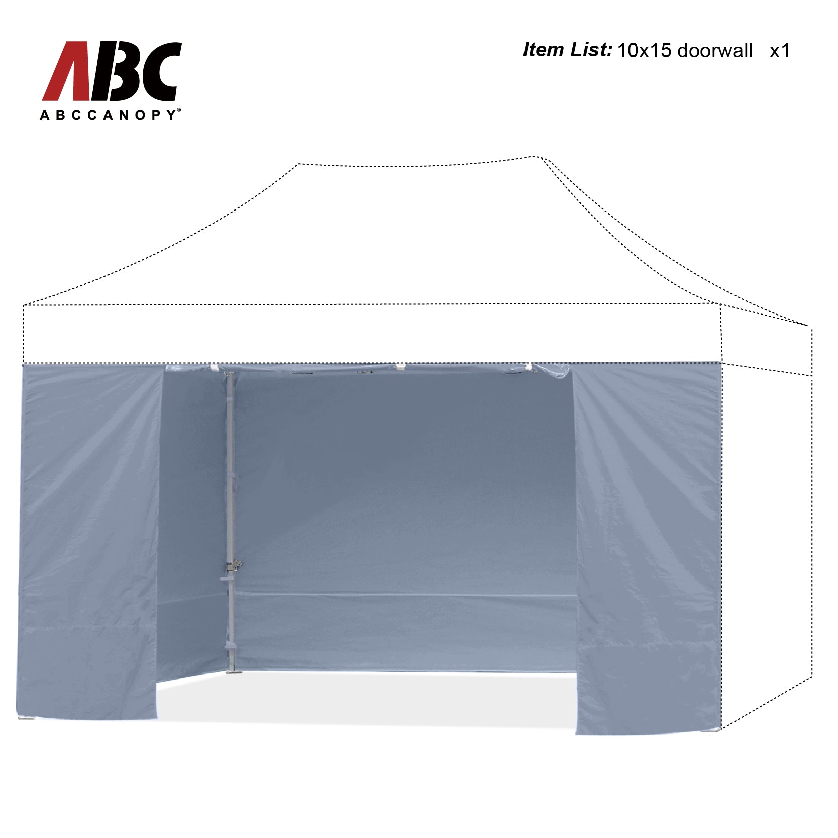 ABCCANOPY Canopy Accessories Door Wall for 8x8, 10x10, 10x15, 10x20  (Overseas)