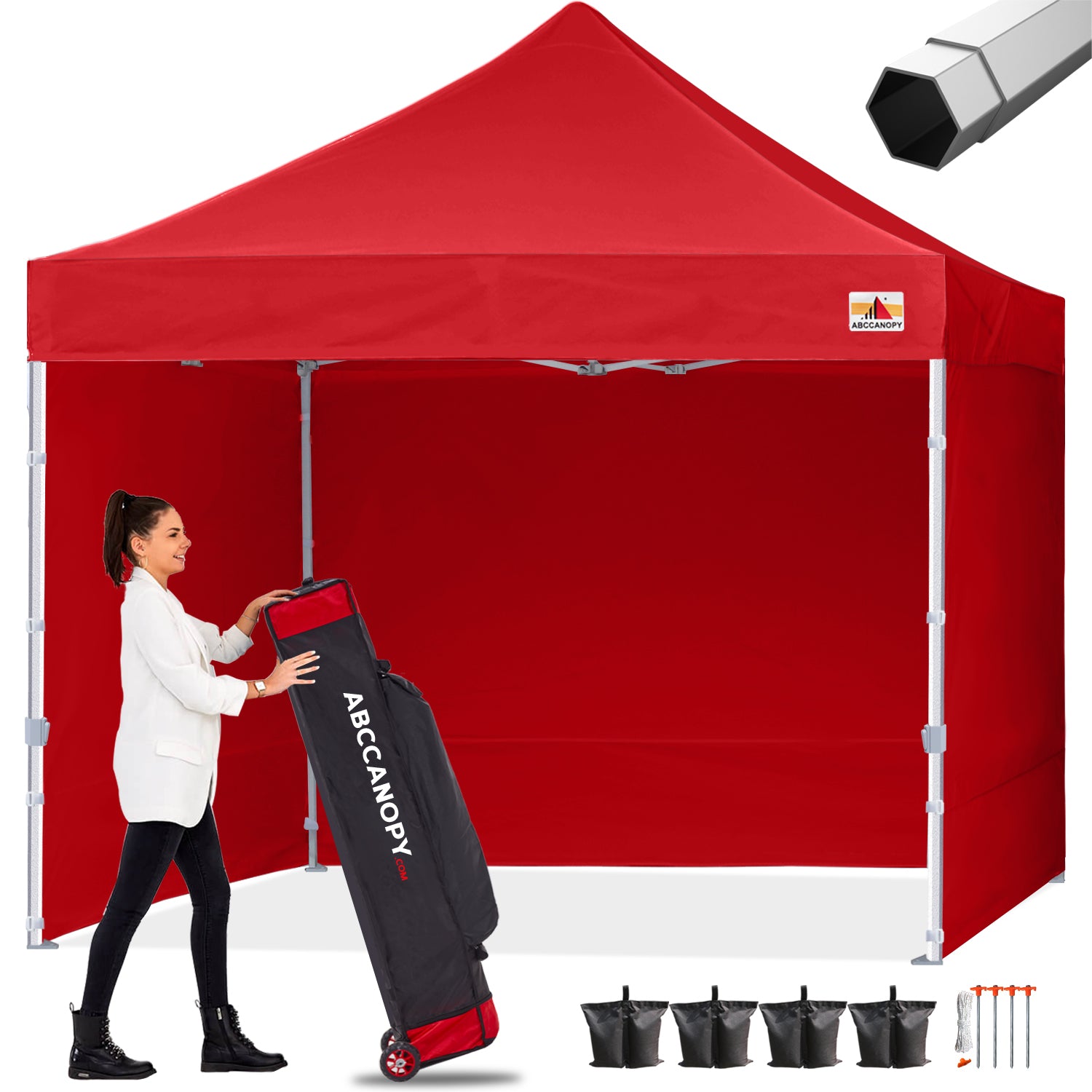 ABCCANOPY S1 Nova Base™-Frame Heavy Duty Pop Up Canopy Tent with Sidewalls 4-Pack