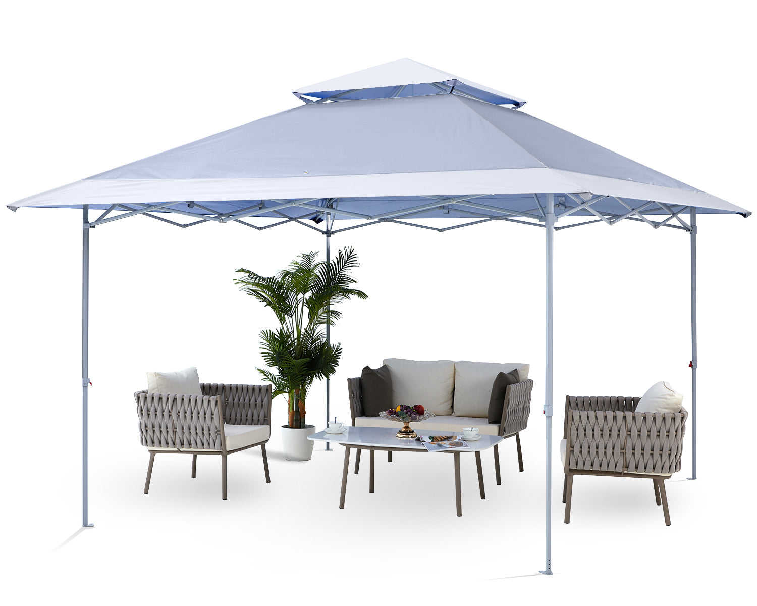 portable shelter tent ABCCANOPY Outdoor Easy Set-up Portable Canopy Tent 13x13 With Vented Top White