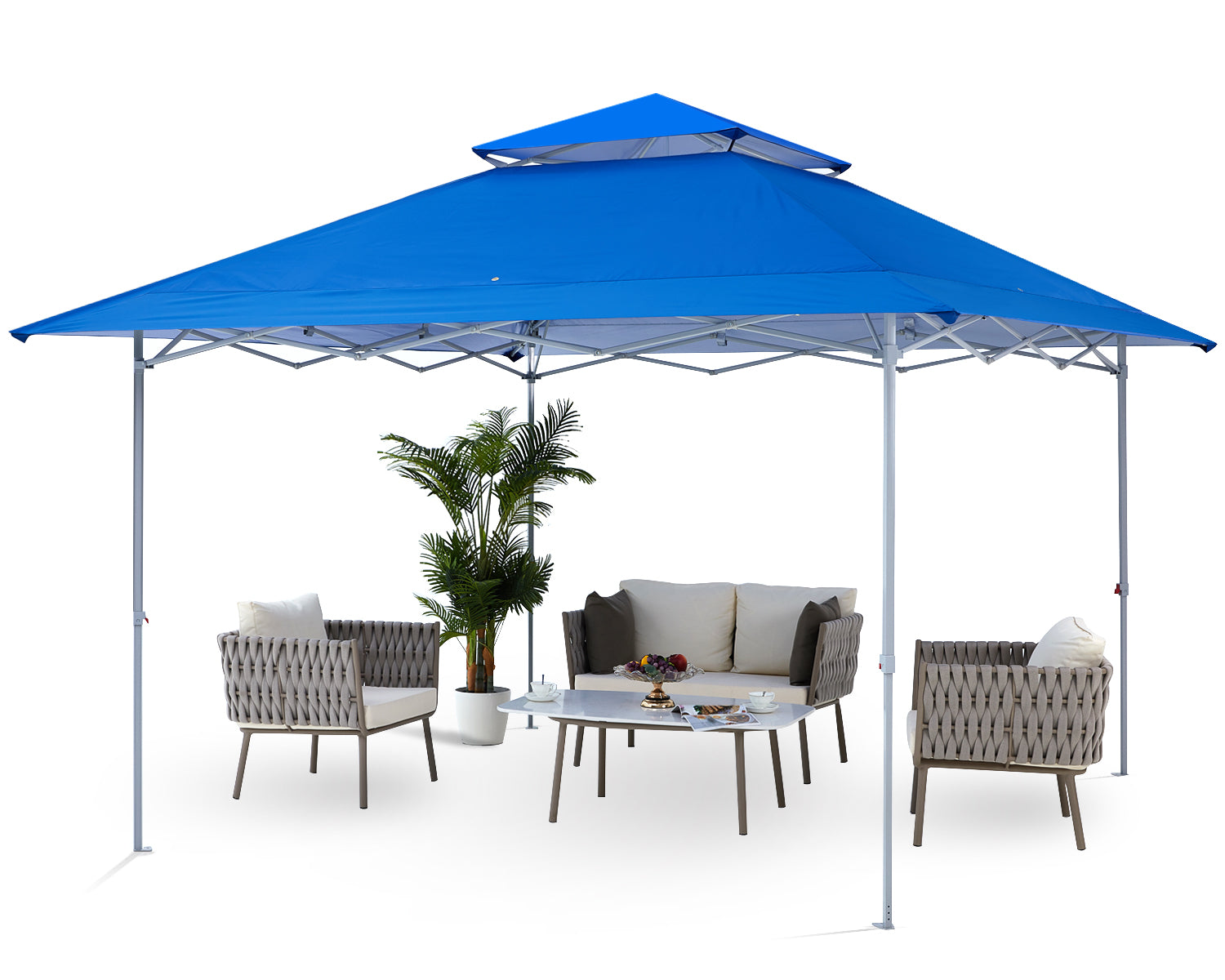easy up tent ABCCANOPY Outdoor Easy Set-up Portable Canopy Tent 13x13 With Vented Top White