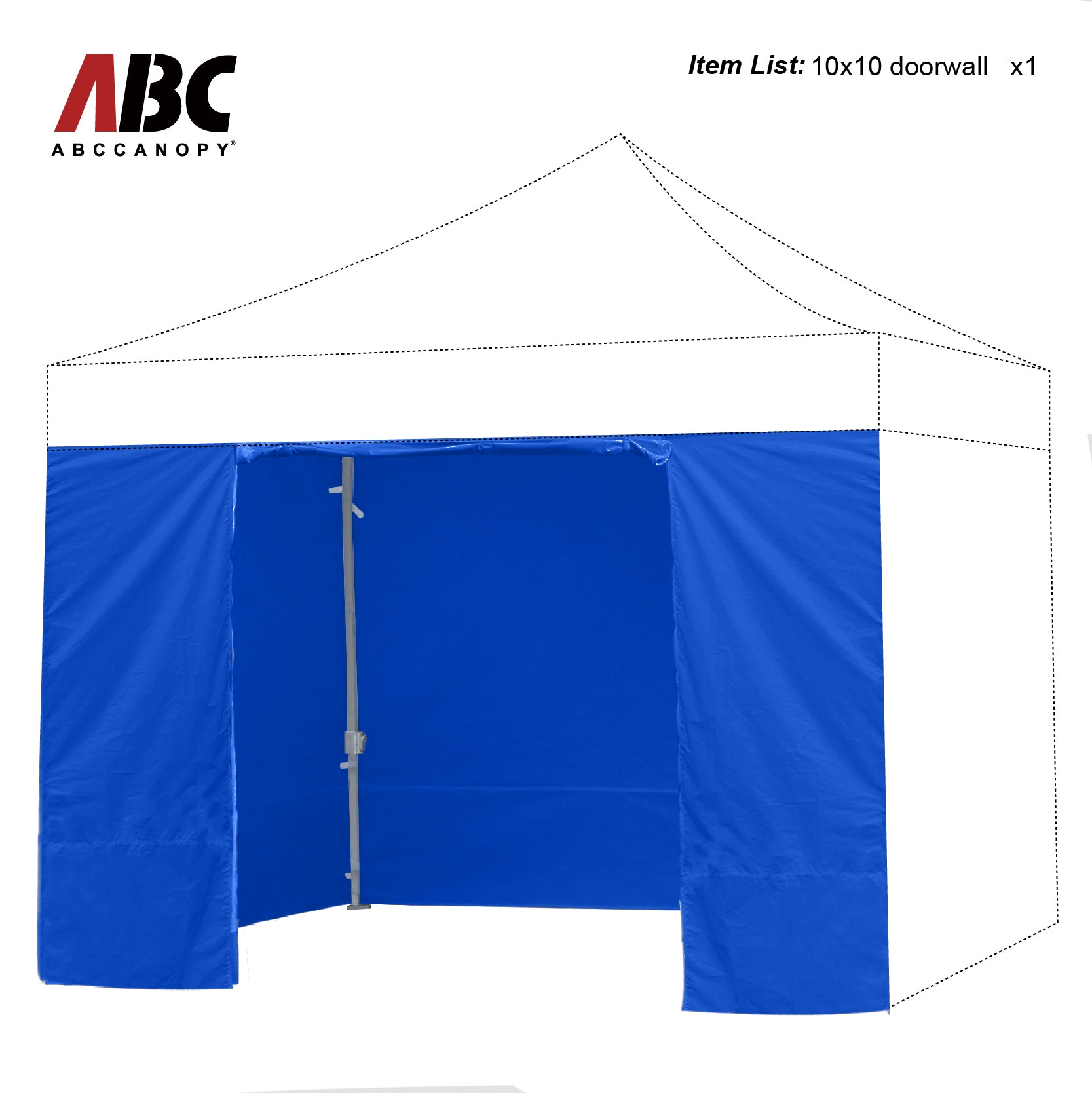 ABCCANOPY Canopy Accessories Door Wall for 8x8, 10x10, 10x15, 10x20  (Overseas)