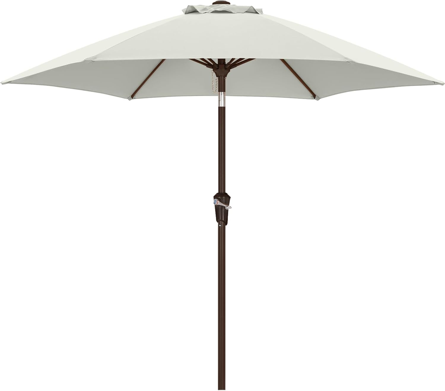 ABCCANOPY 7.5-ft Steel Gray Push-button Tilt Market Patio Umbrella Polyester one_size