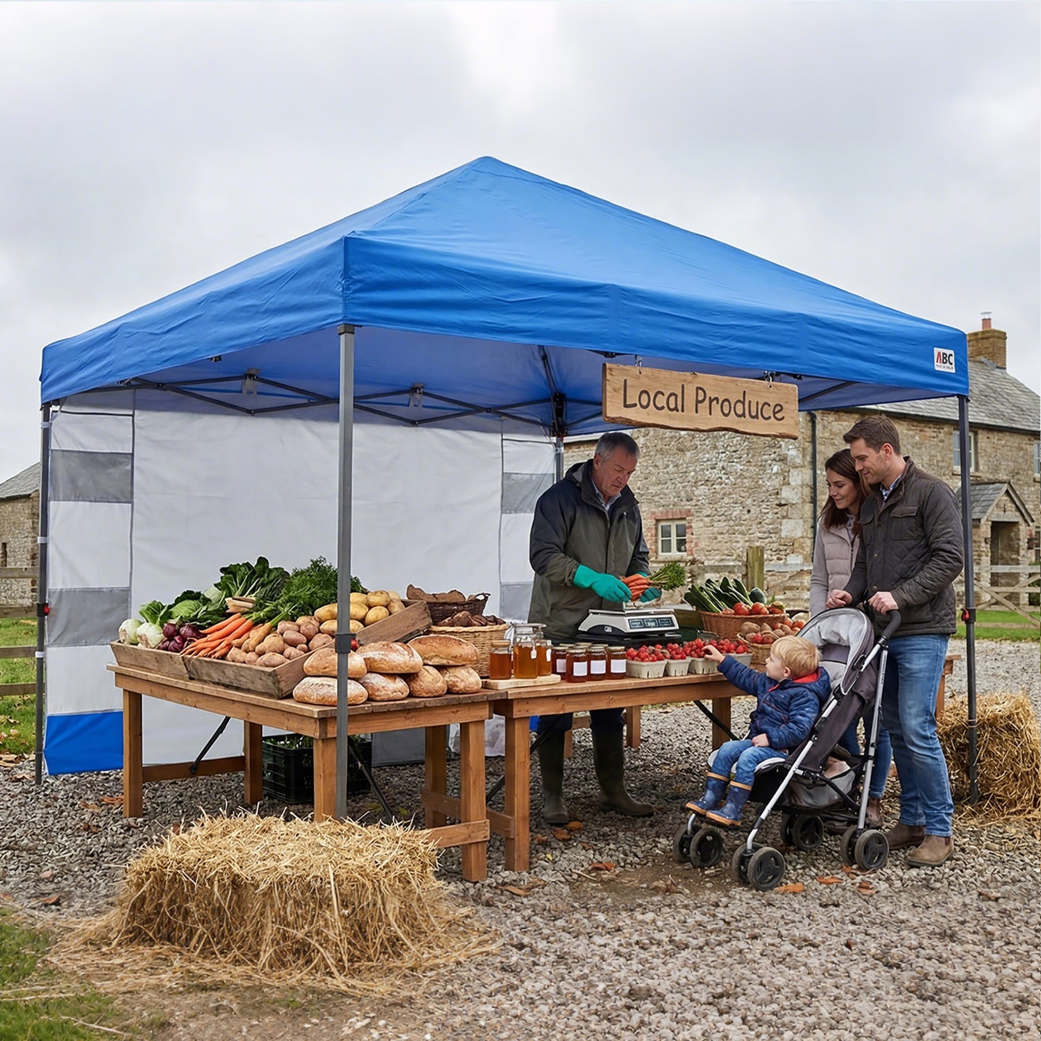 ABCCANOPY 10x10 Pop Up Canopy Tent with Storage Sidewall (Low Crest™)