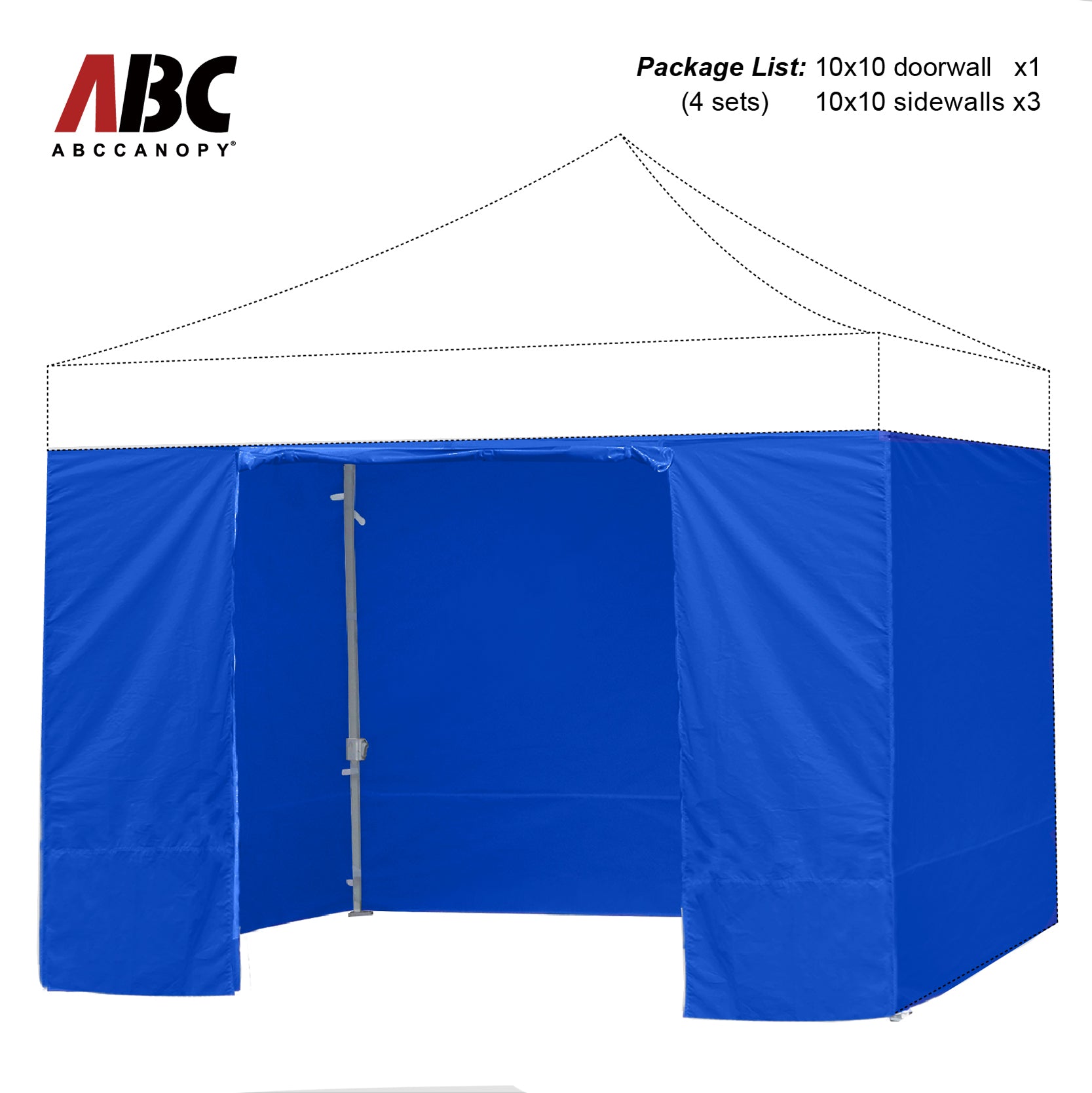 ABCCANOPY Horizontal Velcro Sidewall for 10x10/10x15/10x20 Canopy (Overseas)